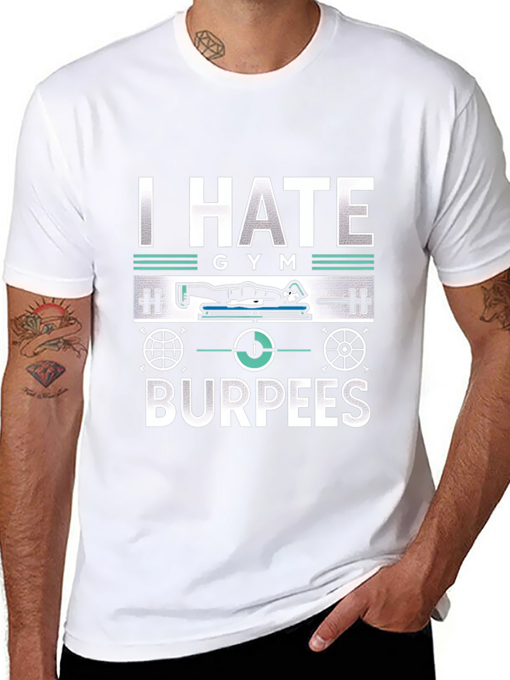 I Hate Gym Burpees T-Shirt - Fitness Workout