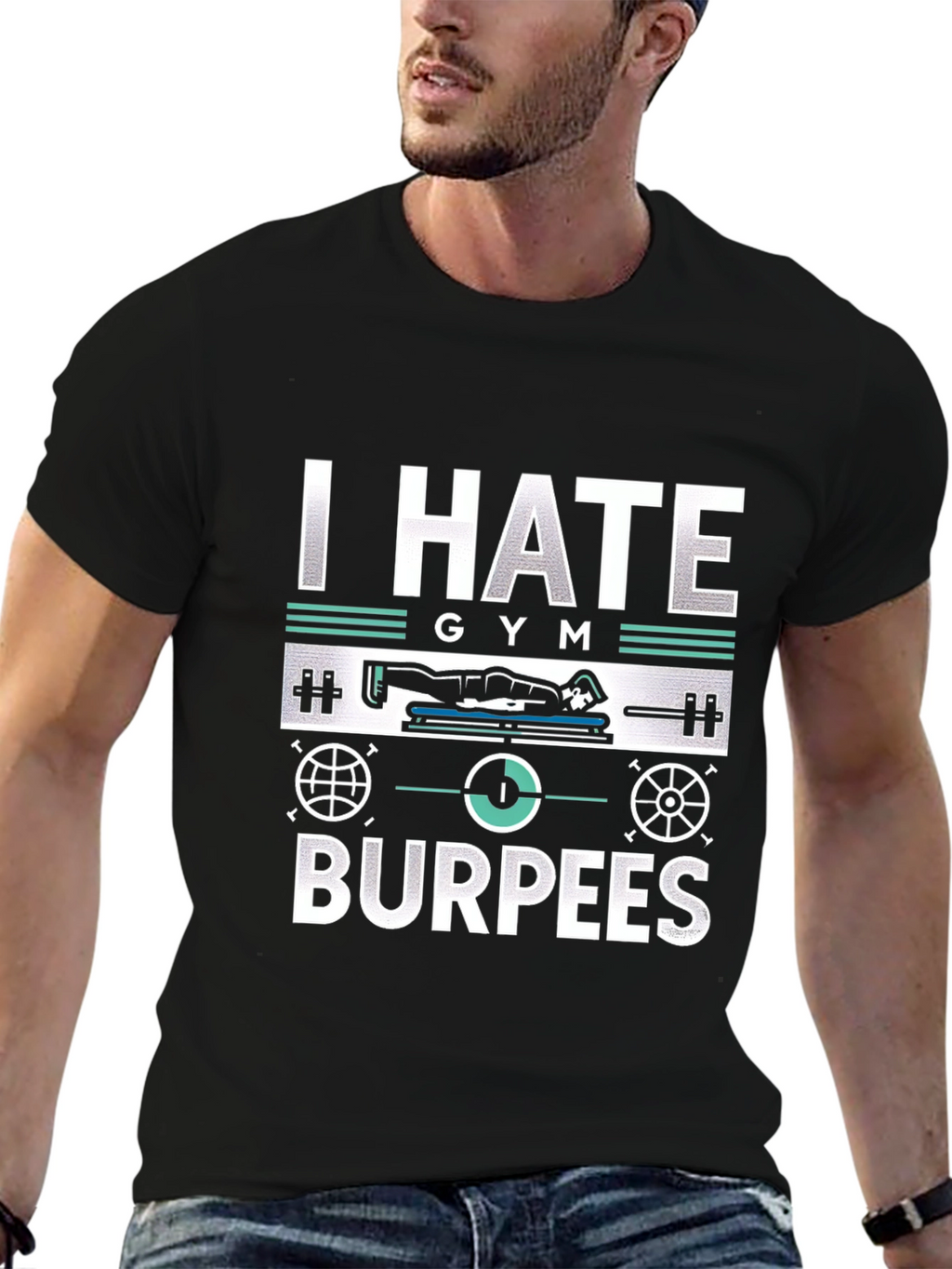 I Hate Gym Burpees T-Shirt - Fitness Workout