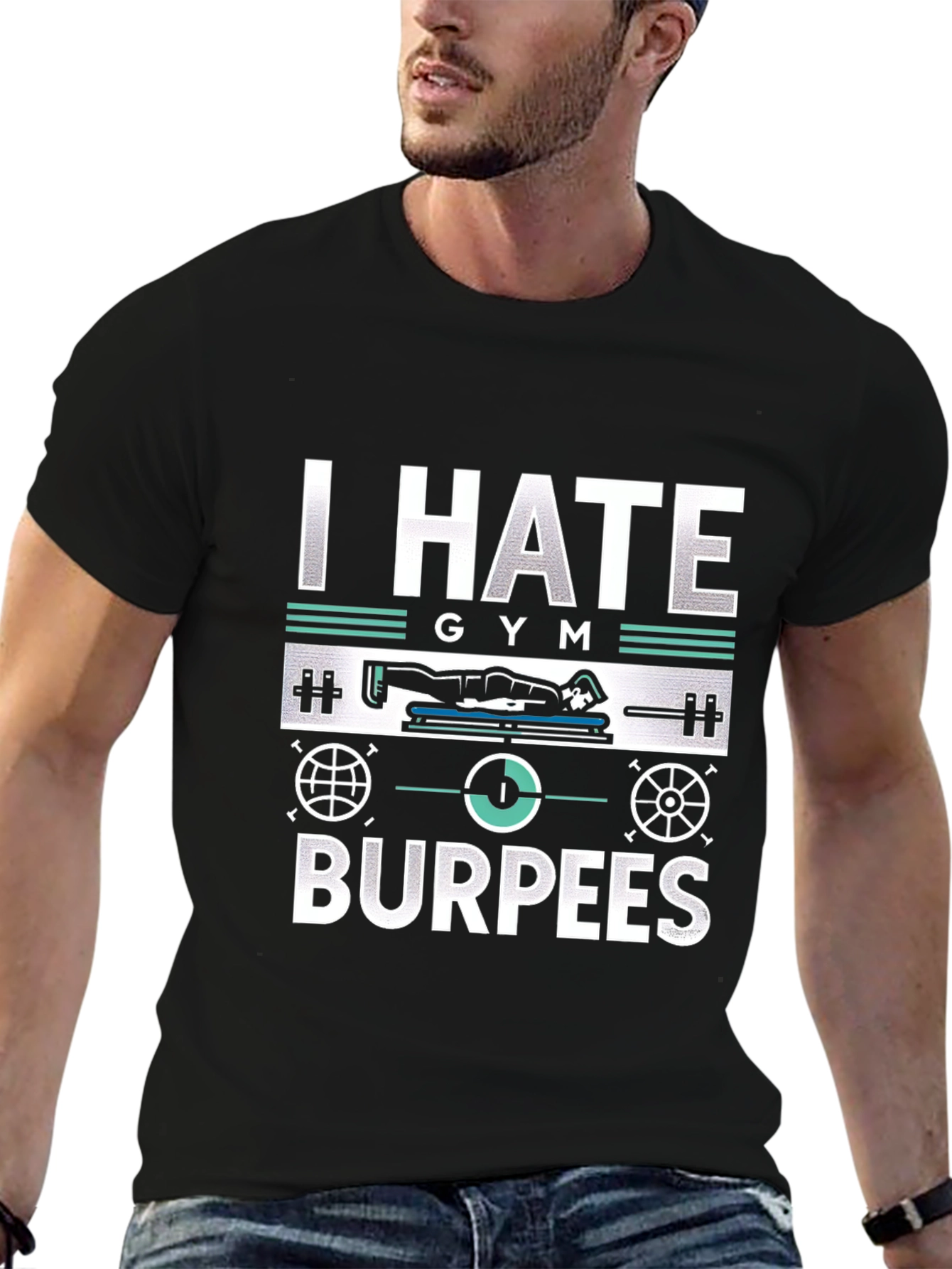 I Hate Gym Burpees T-Shirt - Fitness Workout