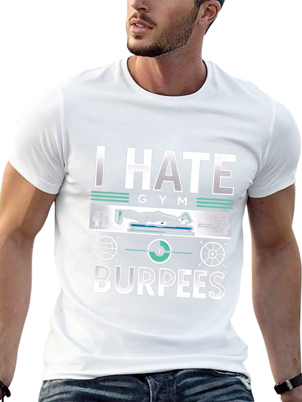I Hate Gym Burpees T-Shirt - Fitness Workout