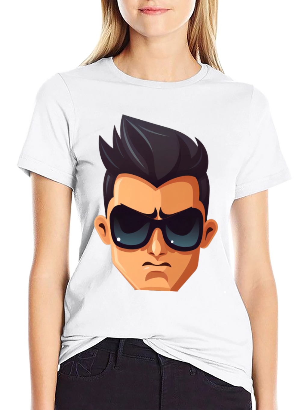 Cool Character Graphic T-Shirt - Black