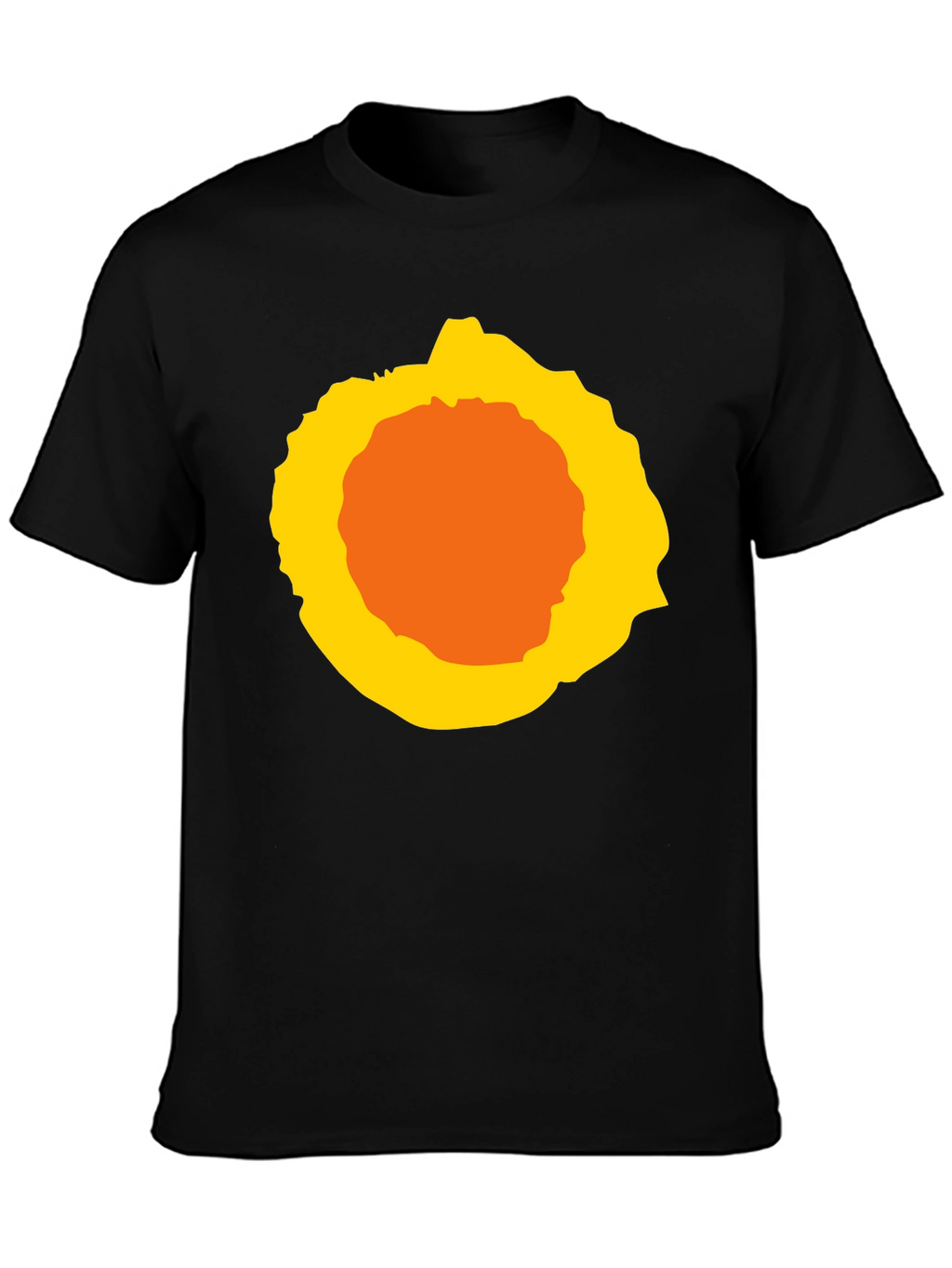 Abstract Sunburst Graphic Black T-Shirt