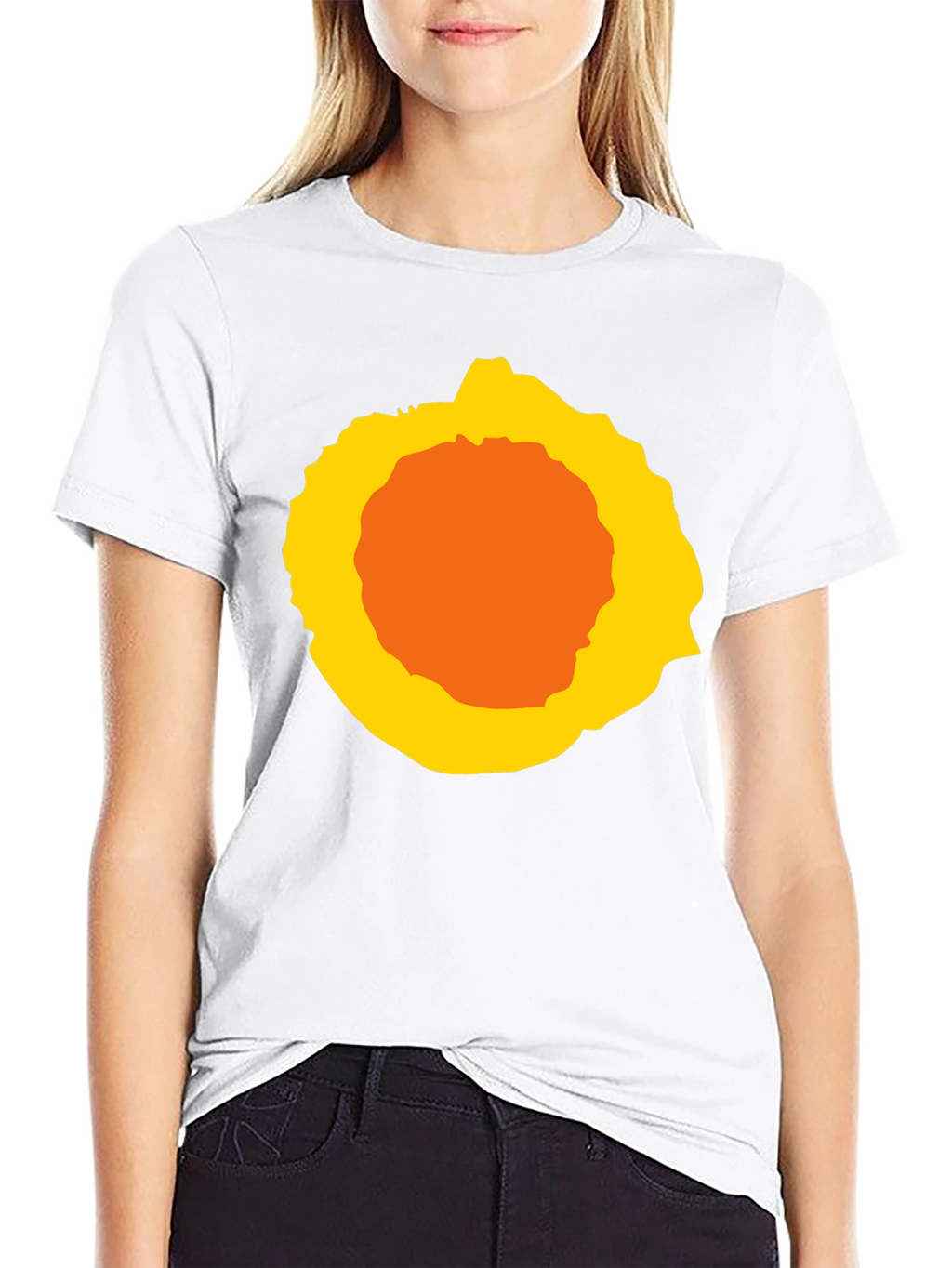Abstract Sunburst Graphic Black T-Shirt