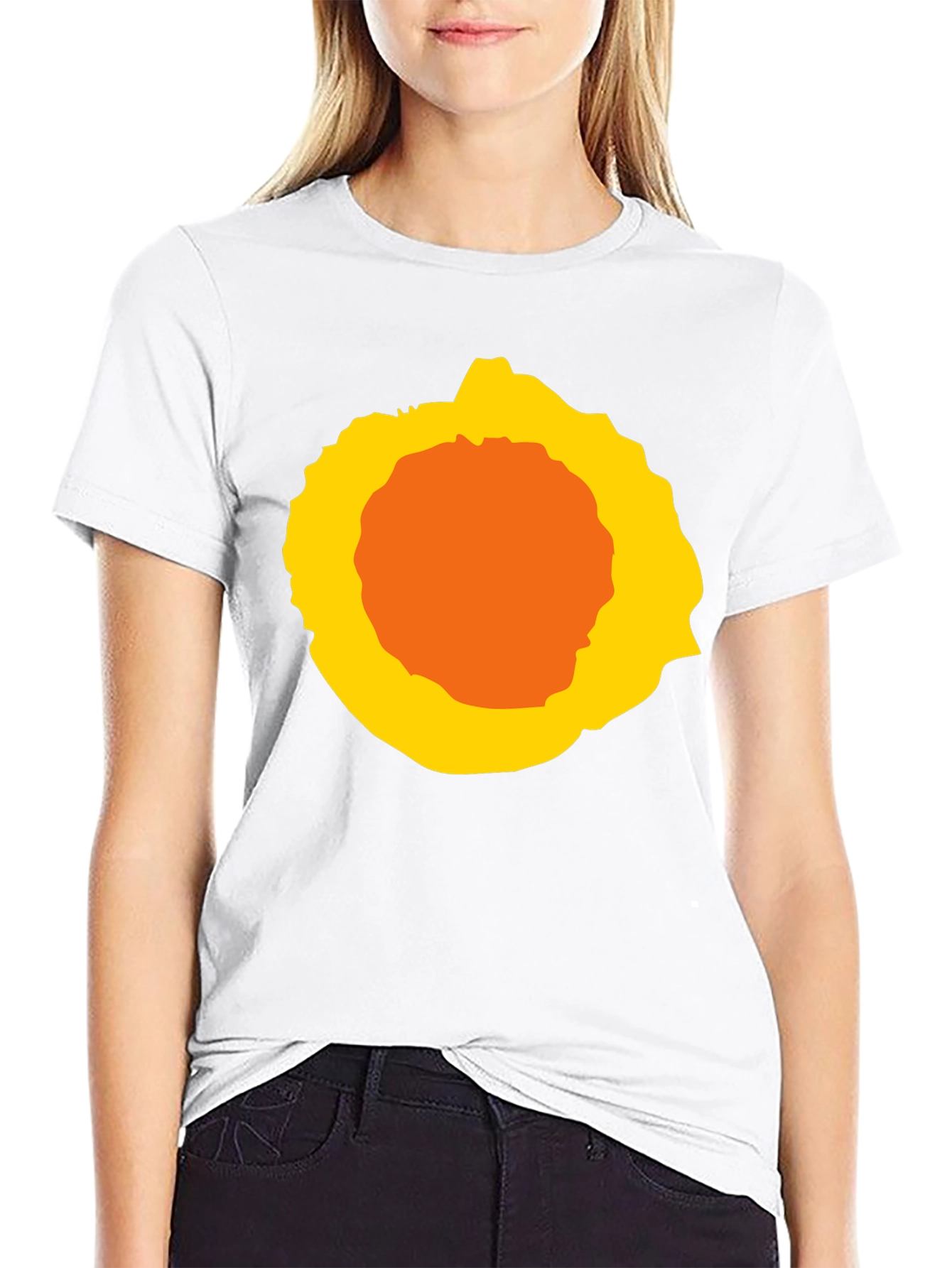 Abstract Sunburst Graphic Black T-Shirt