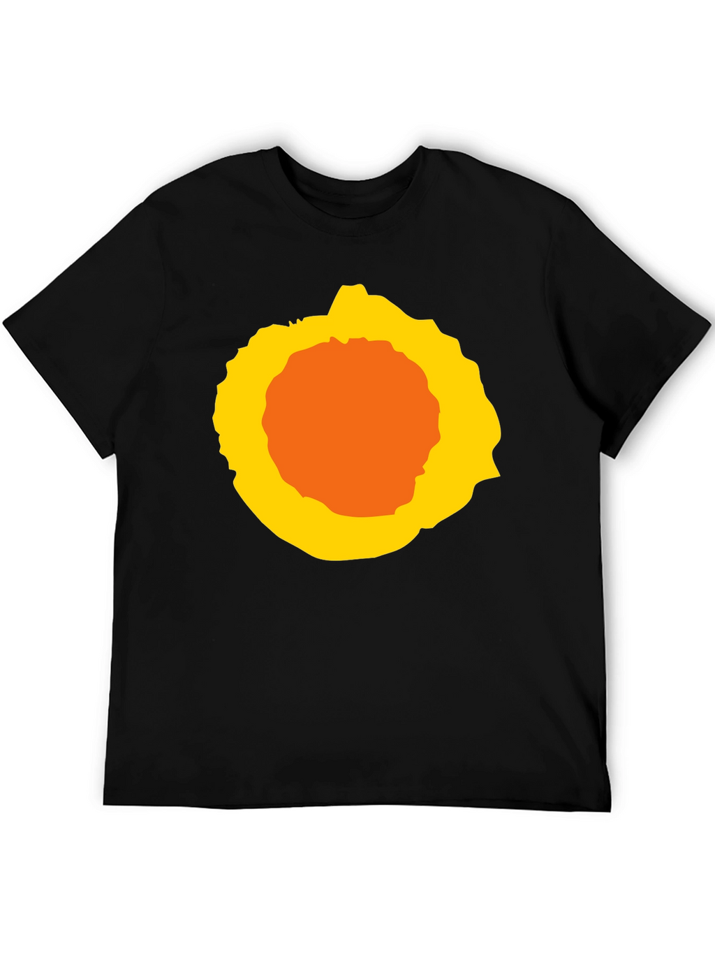 Abstract Sunburst Graphic Black T-Shirt