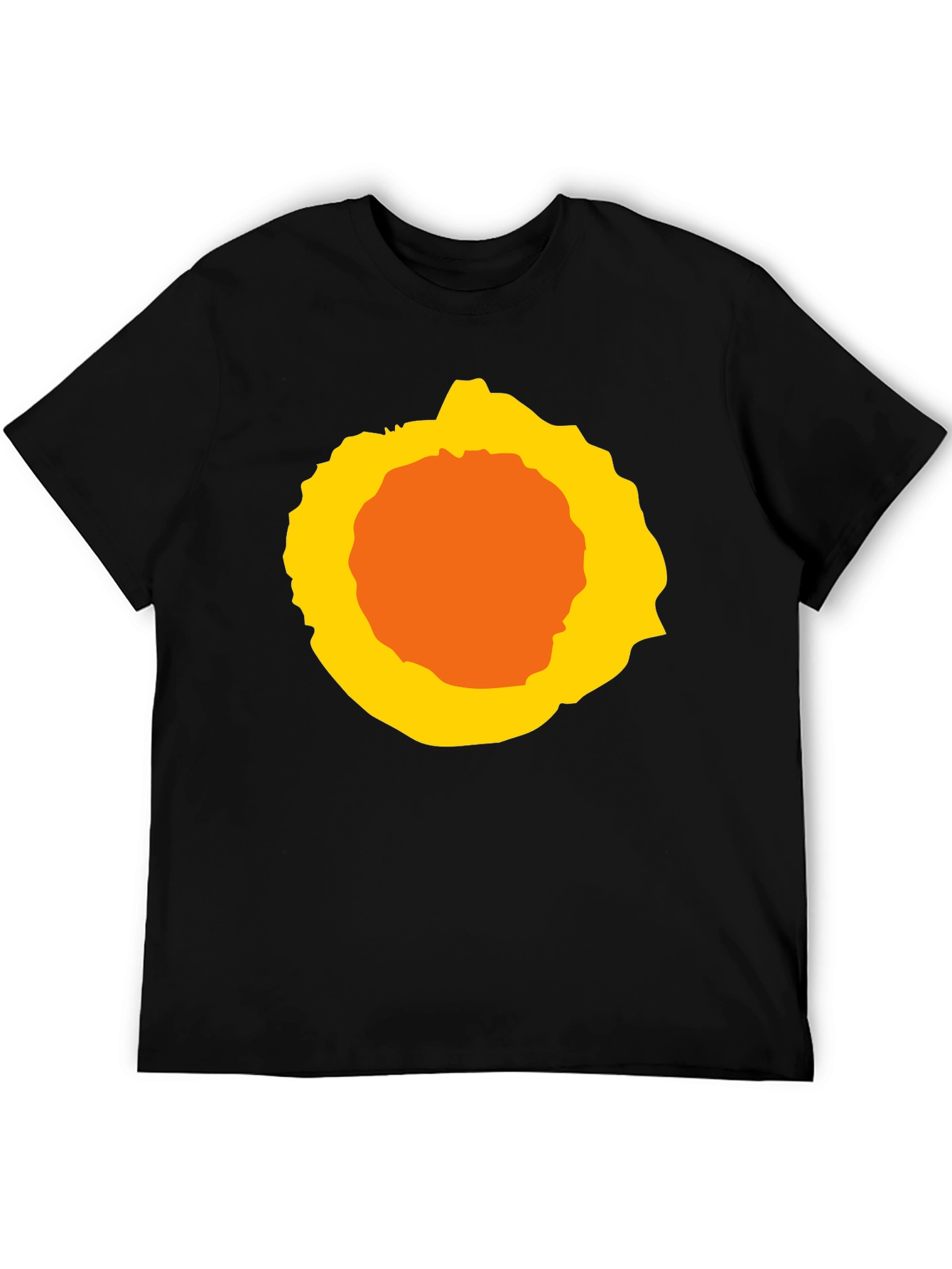 Abstract Sunburst Graphic Black T-Shirt