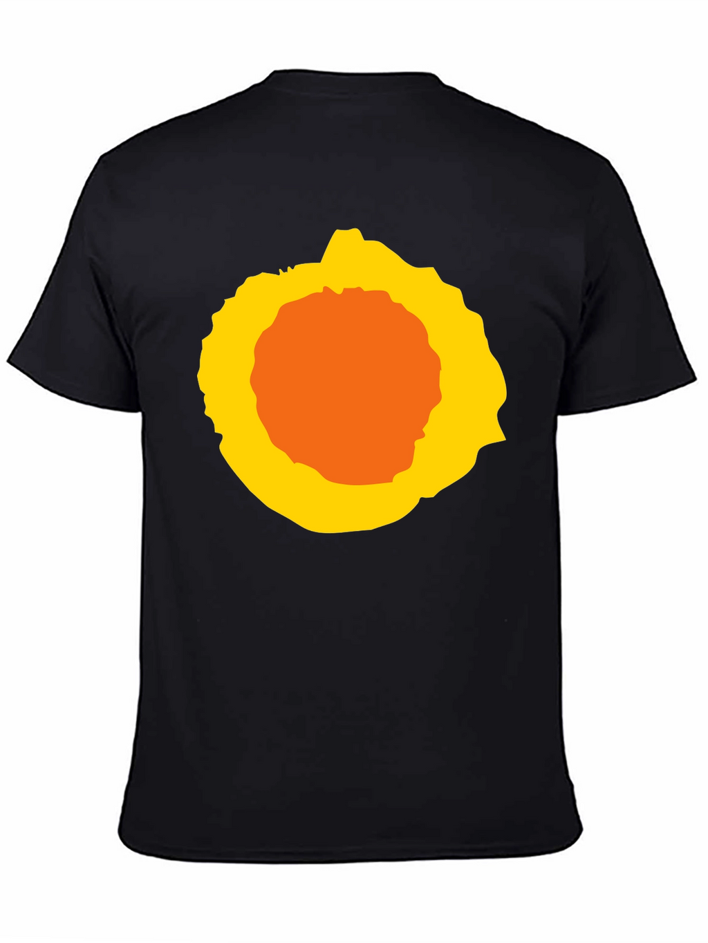 Abstract Sunburst Graphic Black T-Shirt