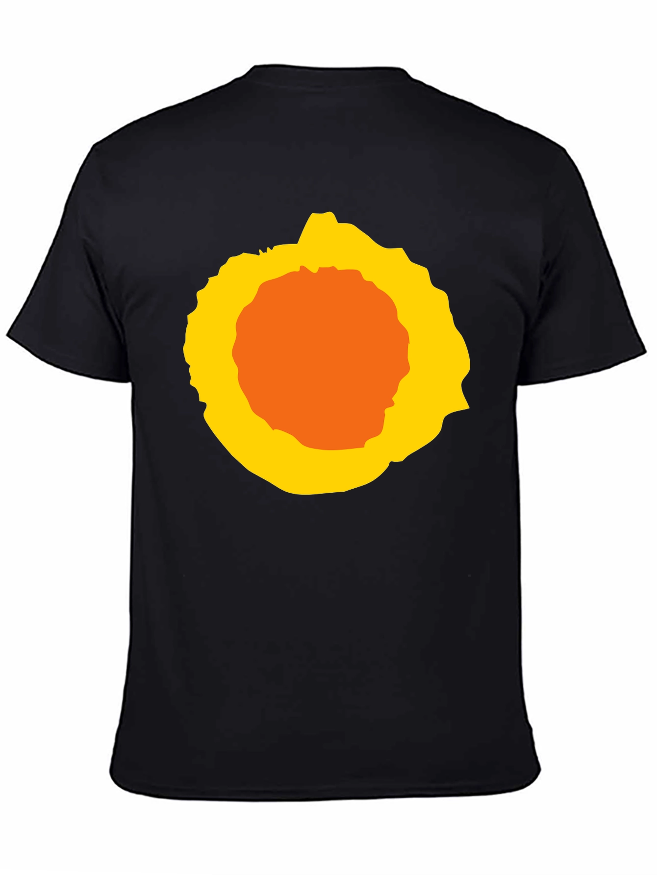 Abstract Sunburst Graphic Black T-Shirt