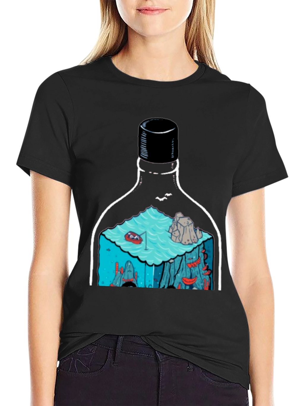 Bottle Landscape Graphic T-Shirt