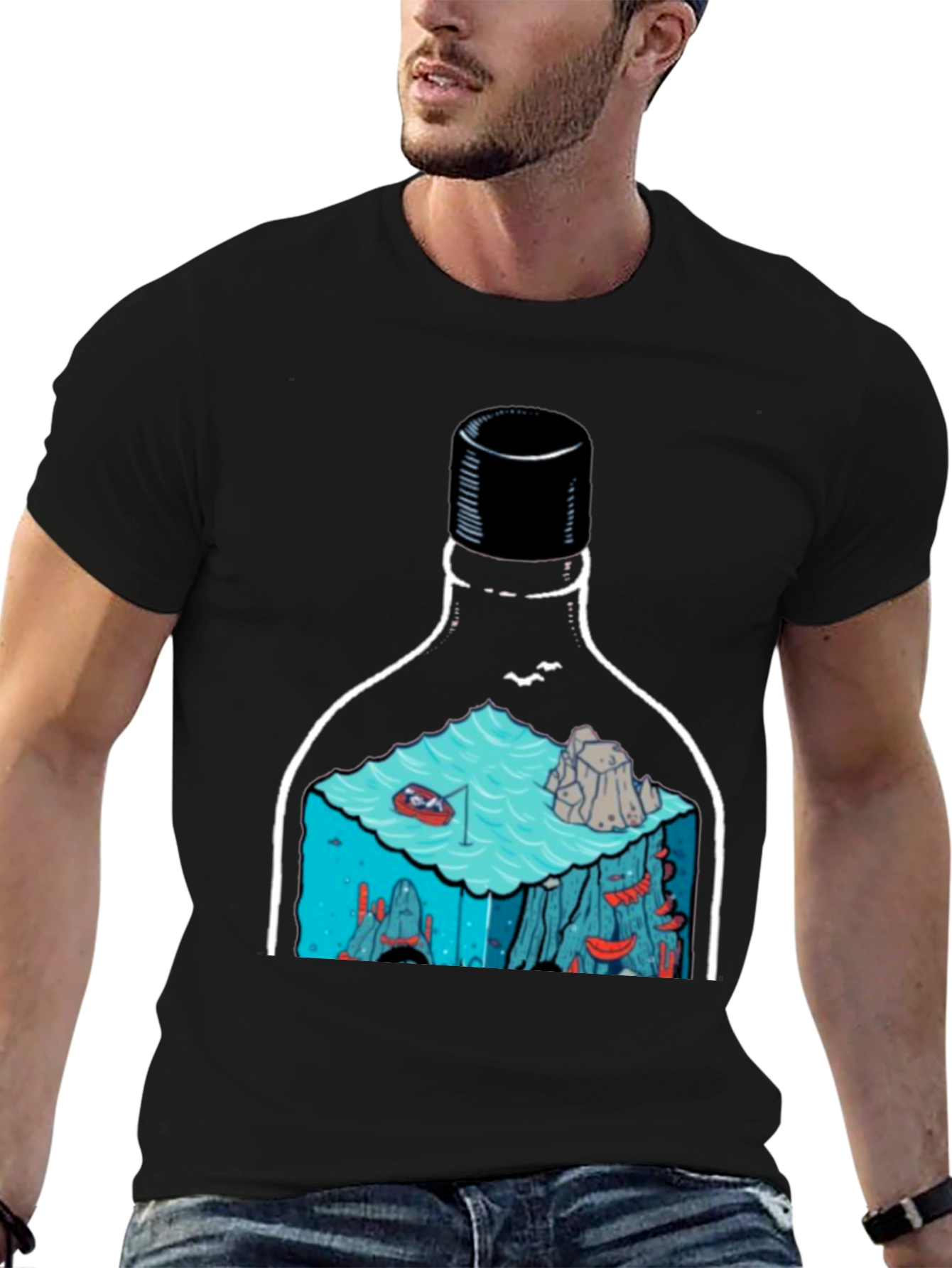 Bottle Landscape Graphic T-Shirt