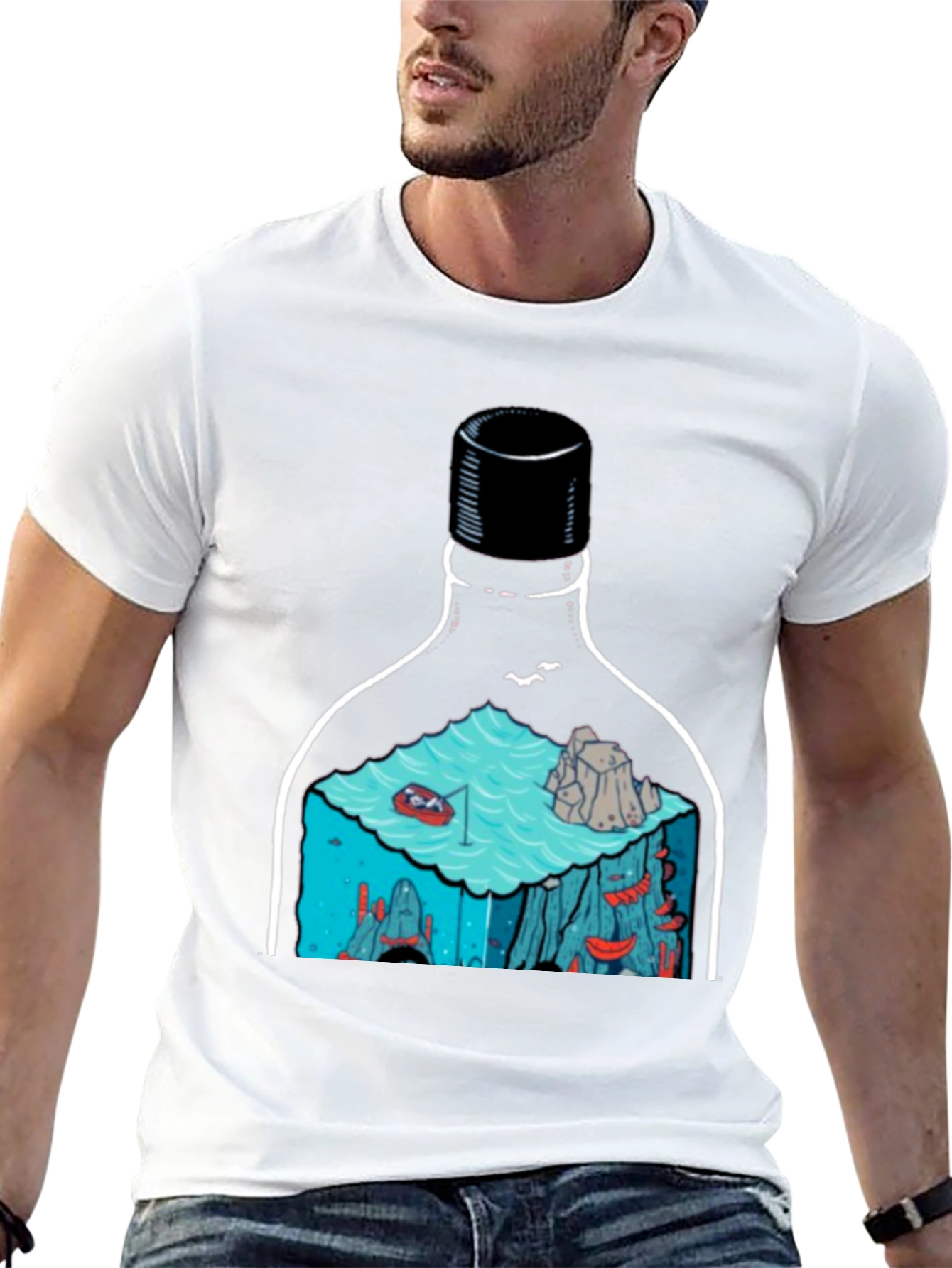 Bottle Landscape Graphic T-Shirt