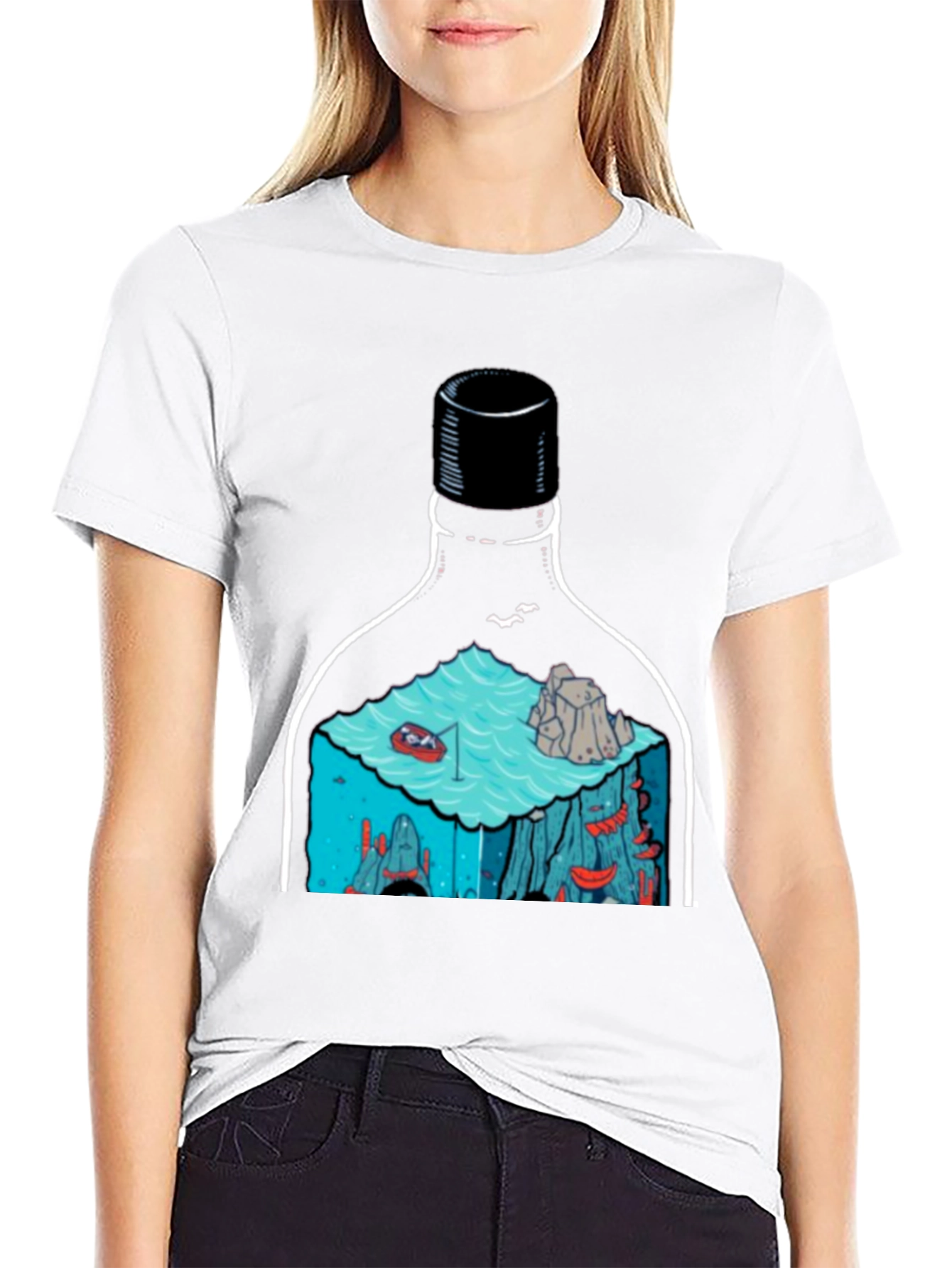 Bottle Landscape Graphic T-Shirt