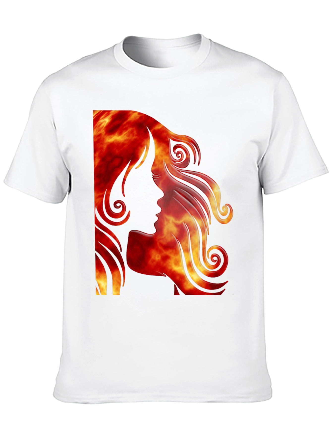Fiery Woman Graphic Tee - Black