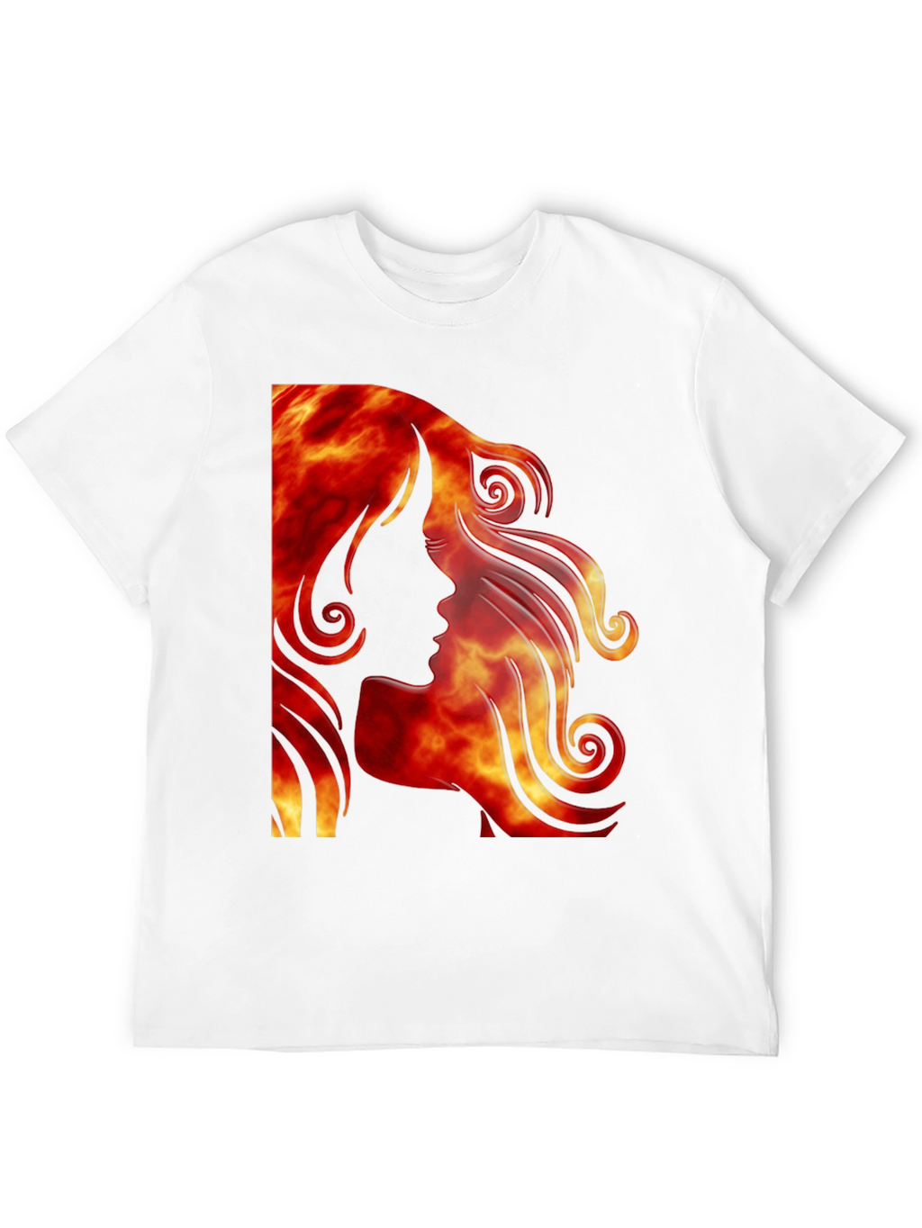 Fiery Woman Graphic Tee - Black