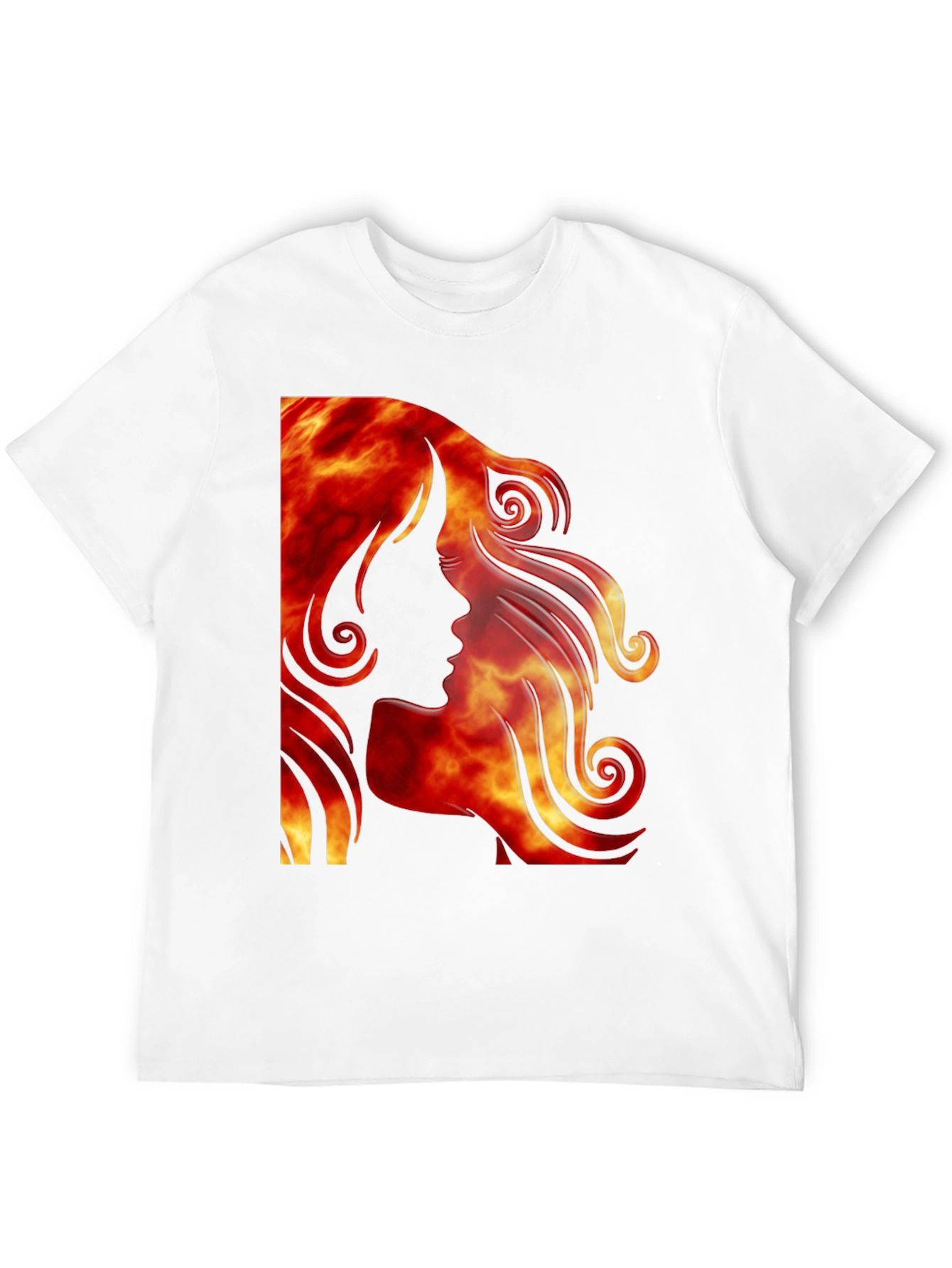 Fiery Woman Graphic Tee - Black