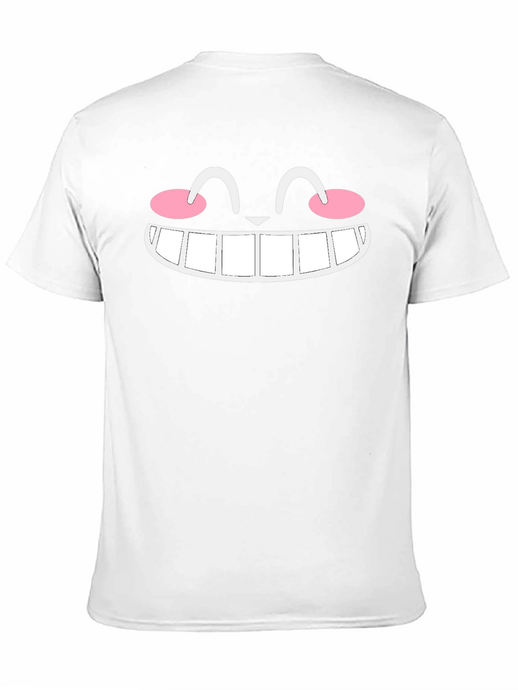 Smiling Cat Face Graphic Black T-Shirt