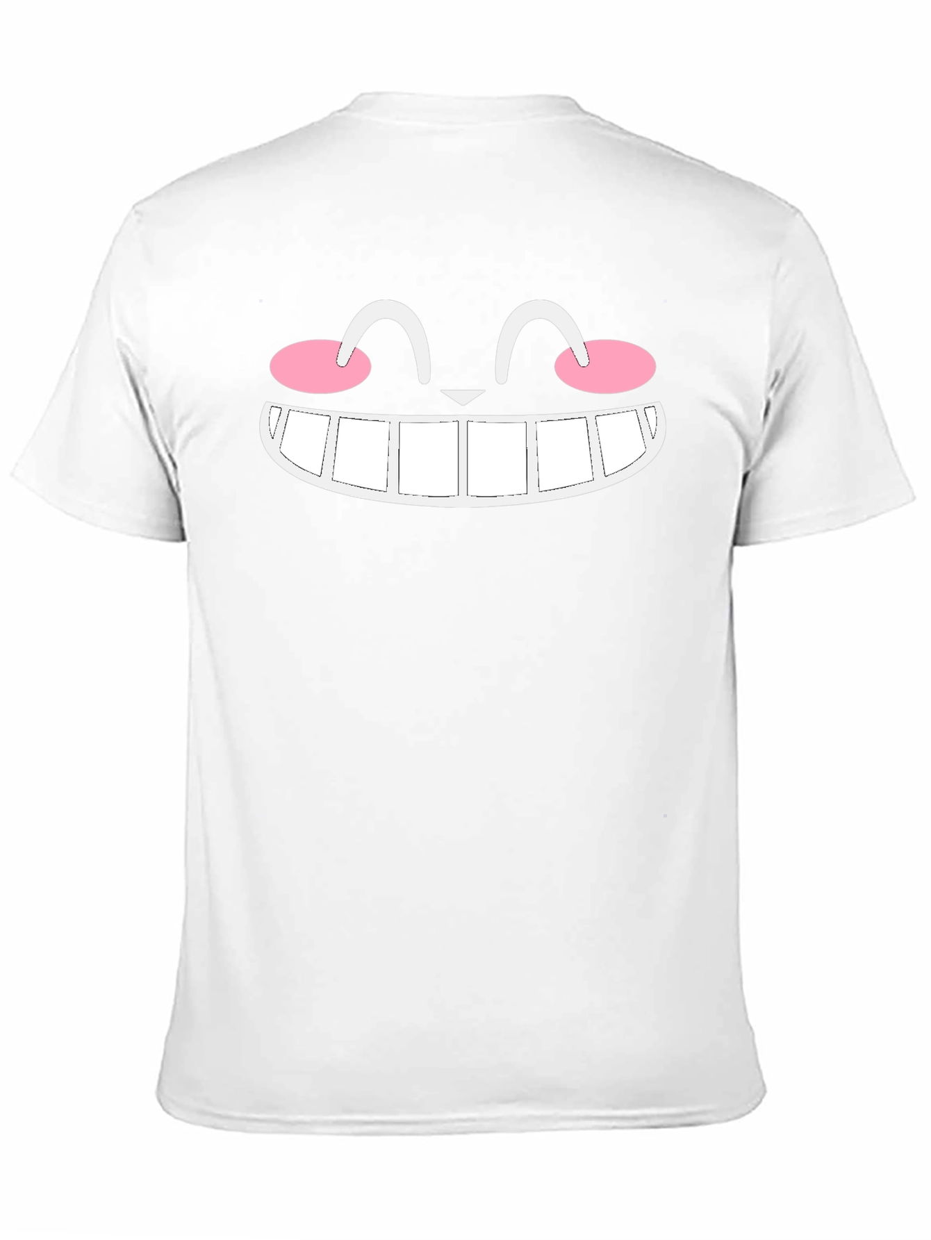 Smiling Cat Face Graphic Black T-Shirt