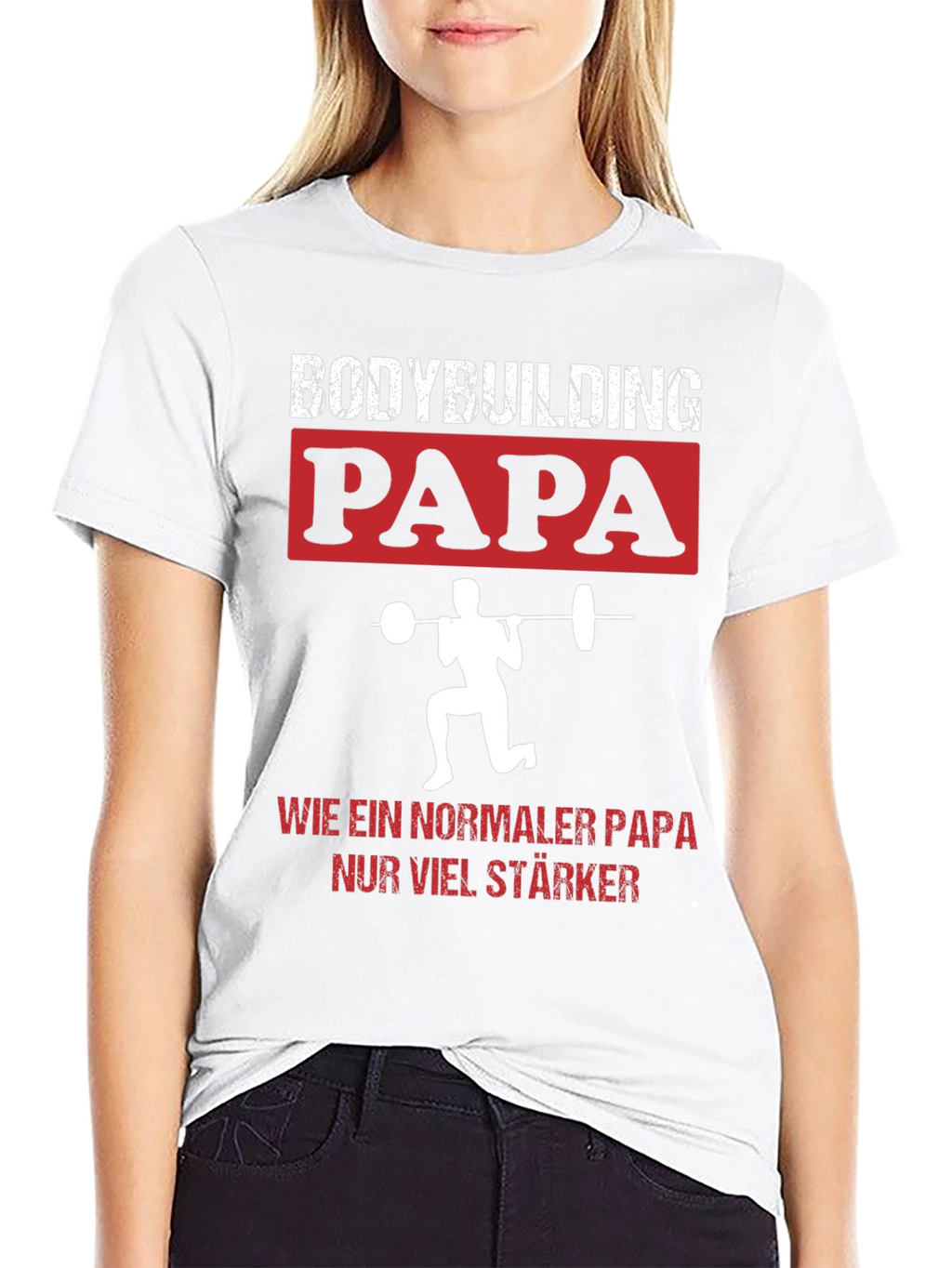 Bodybuilding Papa T-Shirt - Strong Dad Gym Tee