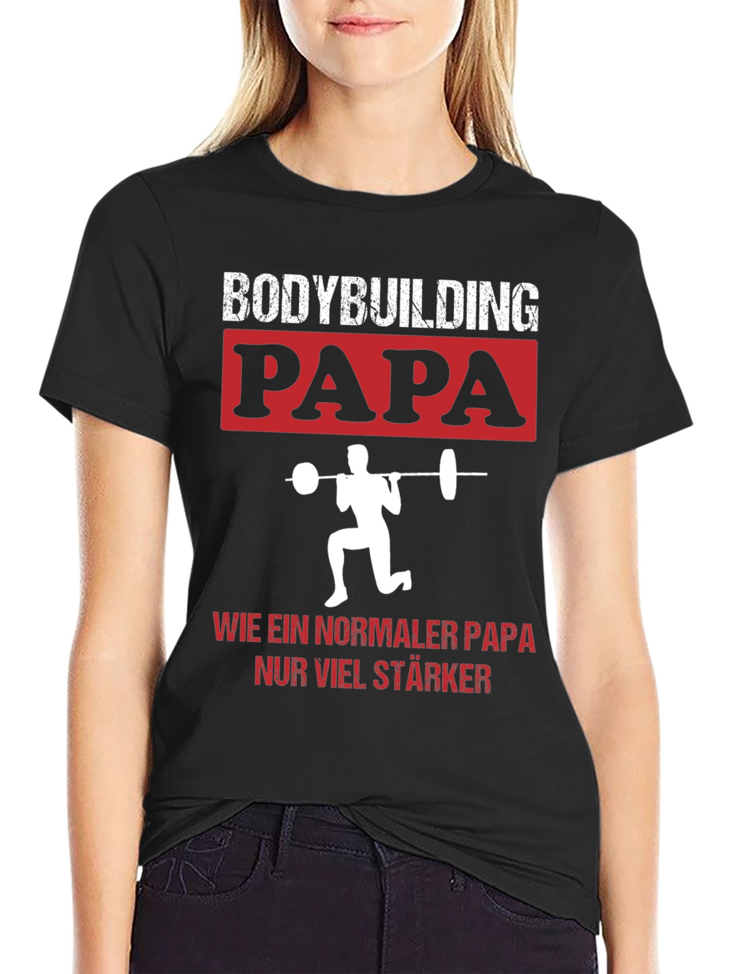 Bodybuilding Papa T-Shirt - Strong Dad Gym Tee