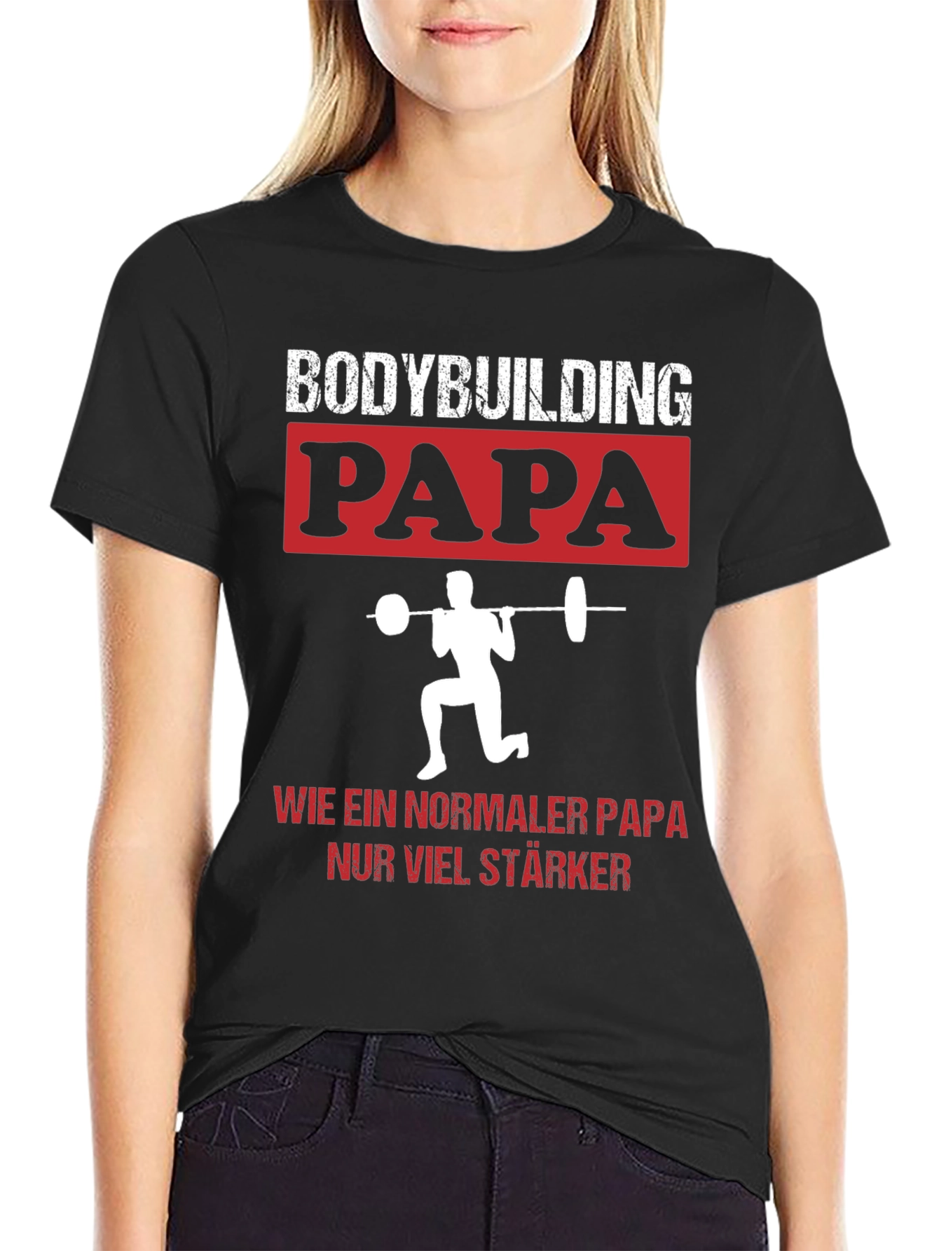 Bodybuilding Papa T-Shirt - Strong Dad Gym Tee