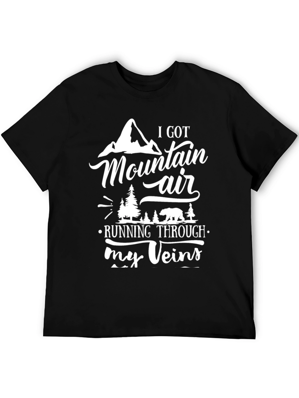 Mountain Air Graphic Black T-Shirt