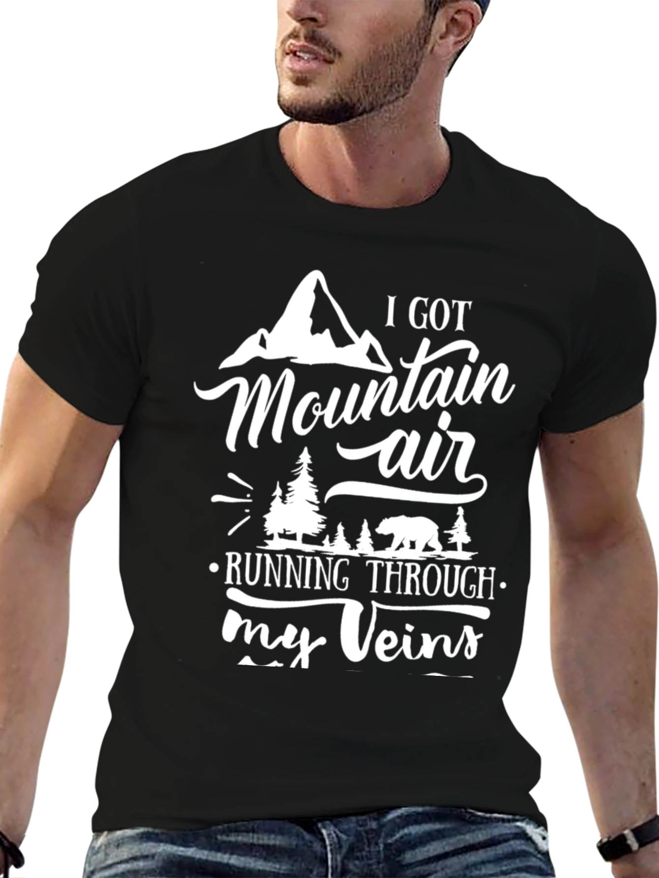 Mountain Air Graphic Black T-Shirt