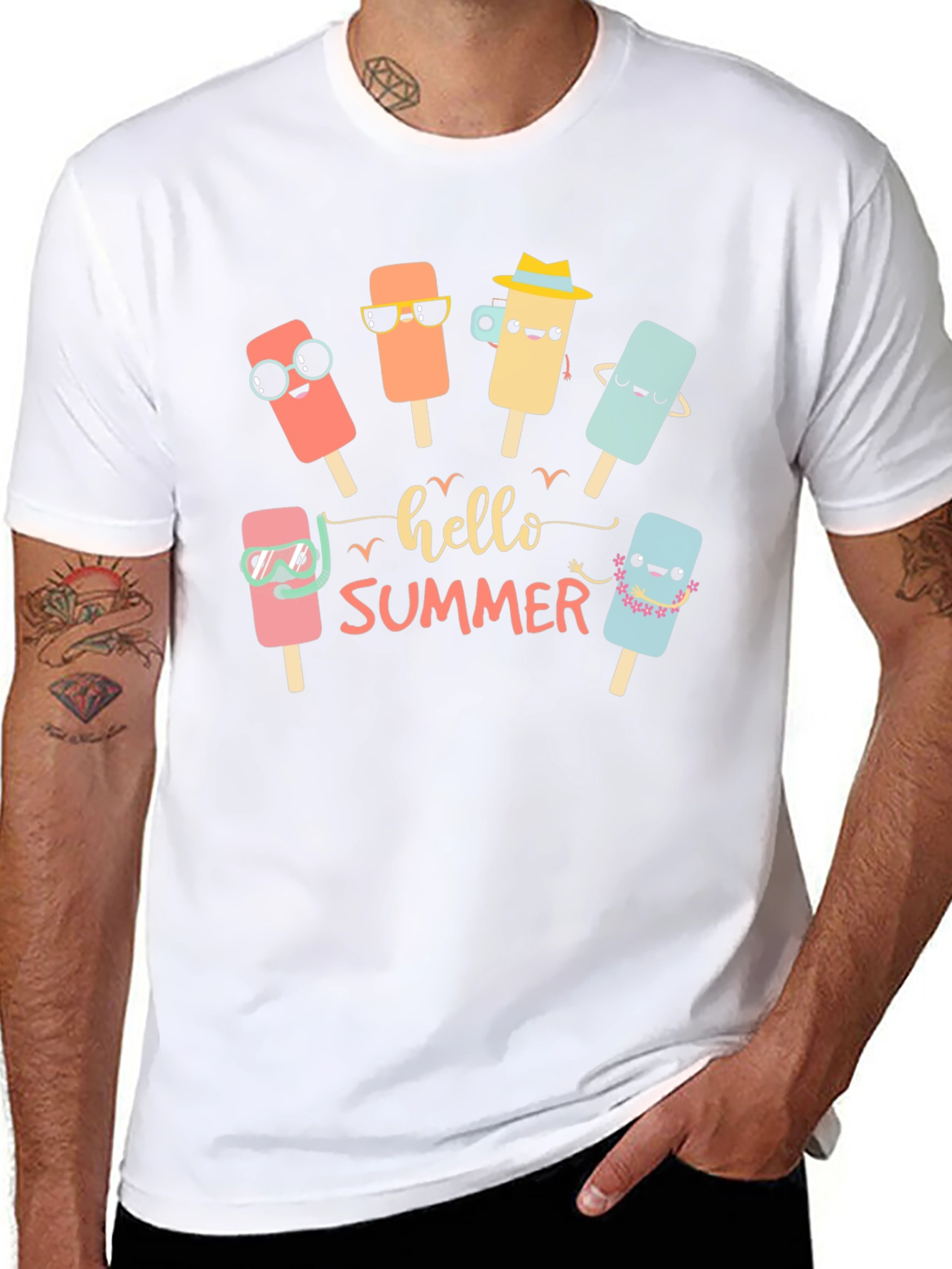 Hello Summer Popsicle T-Shirt - Black