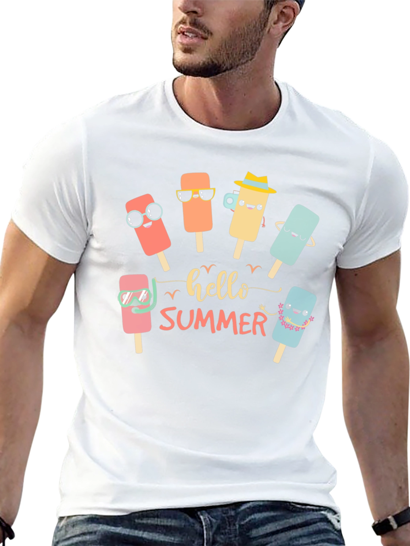 Hello Summer Popsicle T-Shirt - Black