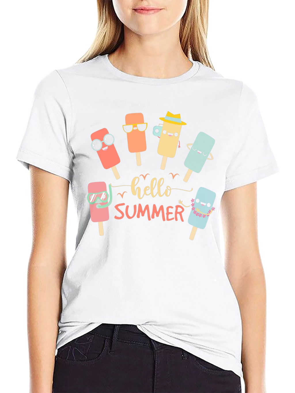 Hello Summer Popsicle T-Shirt - Black