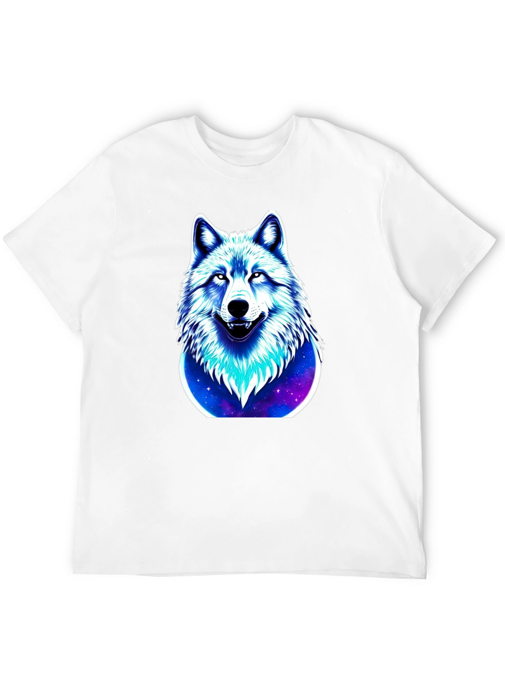 Wolf Galaxy Graphic Black T-Shirt
