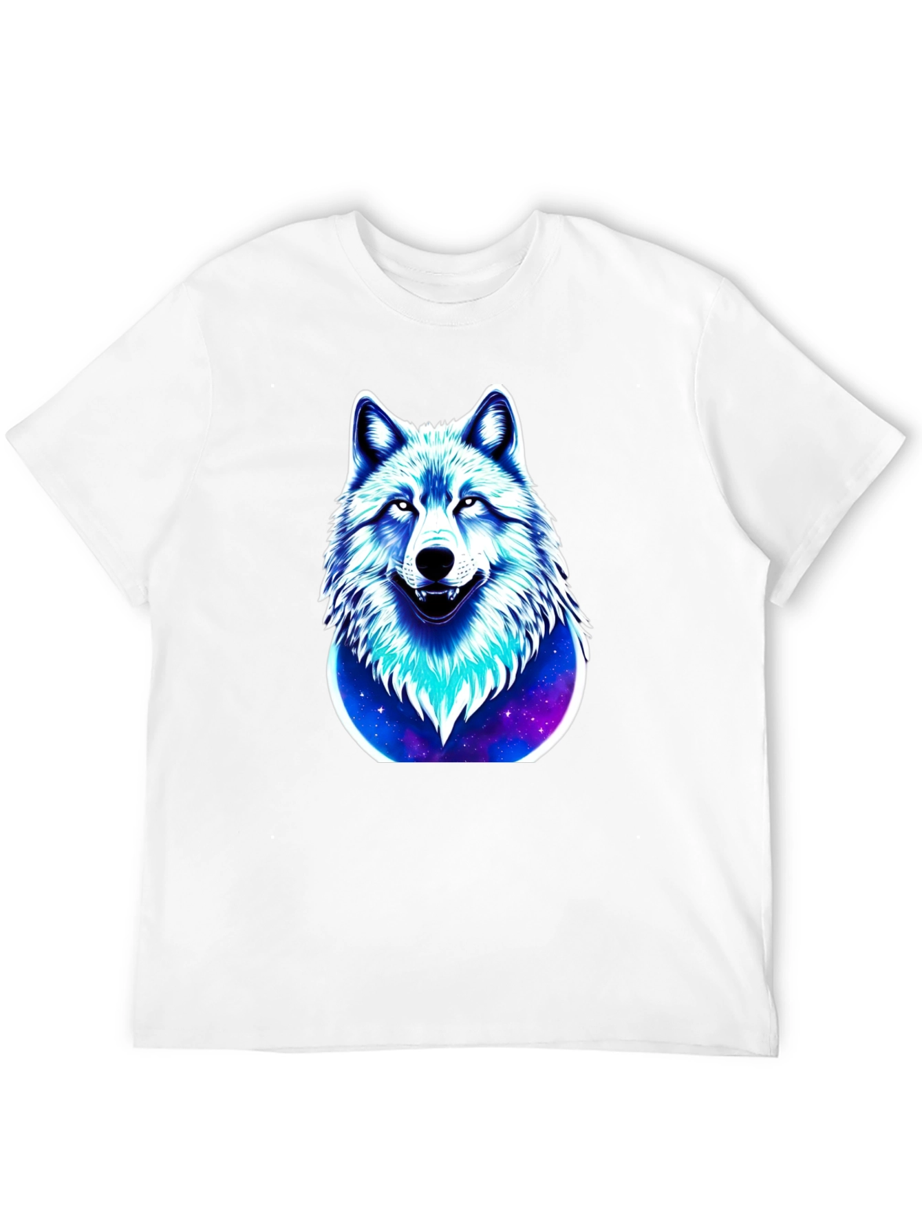 Wolf Galaxy Graphic Black T-Shirt