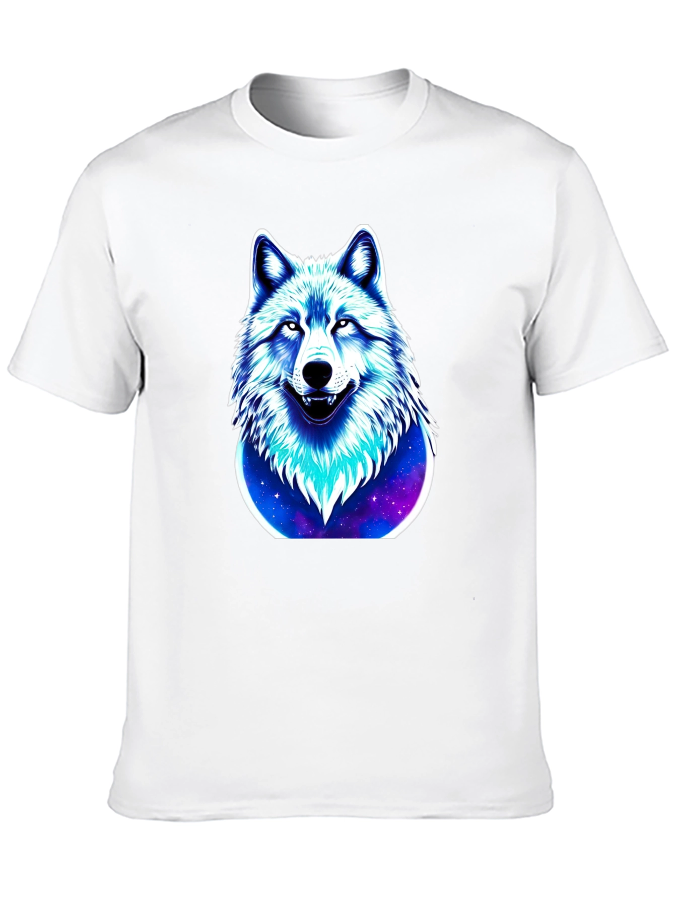 Wolf Galaxy Graphic Black T-Shirt