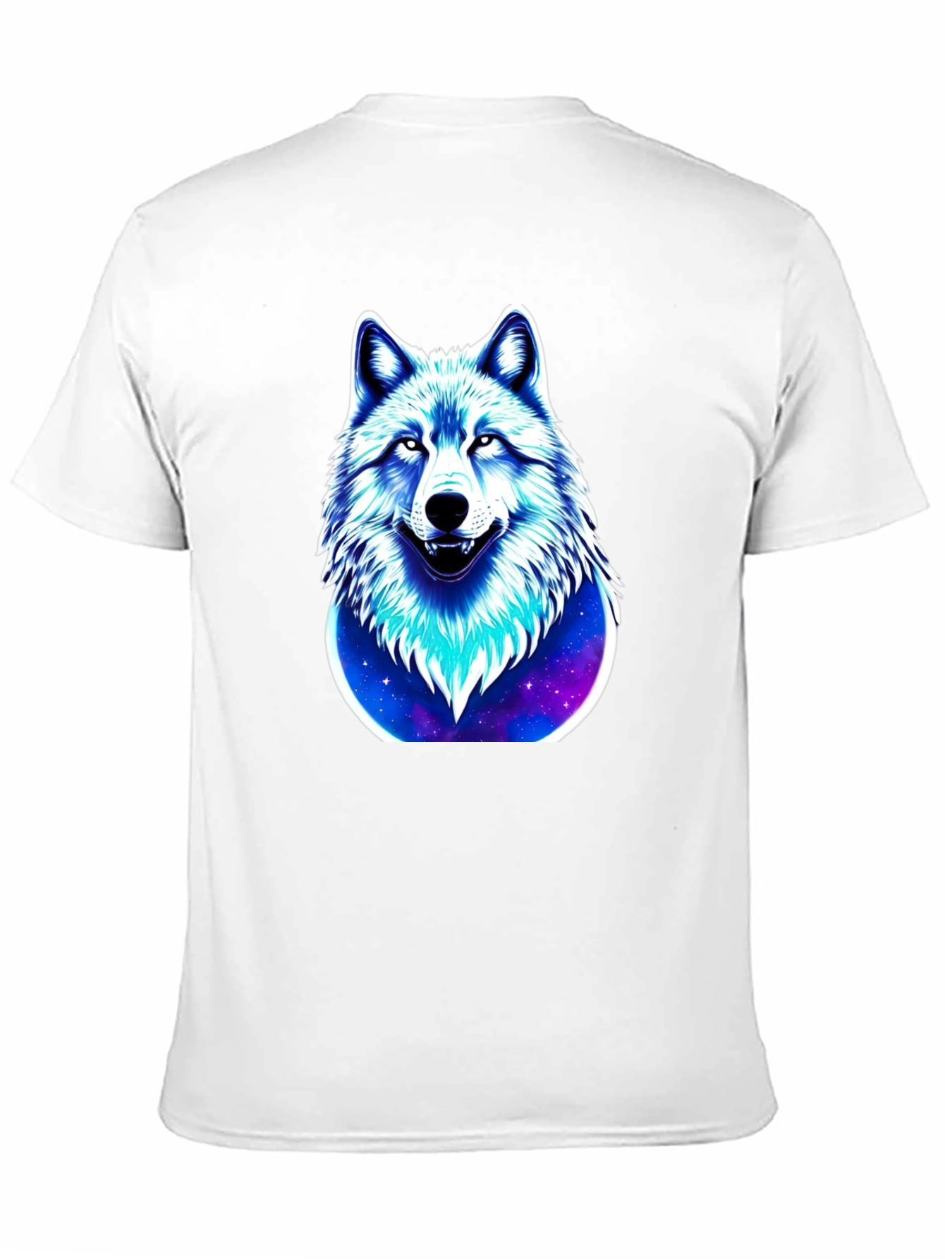 Wolf Galaxy Graphic Black T-Shirt