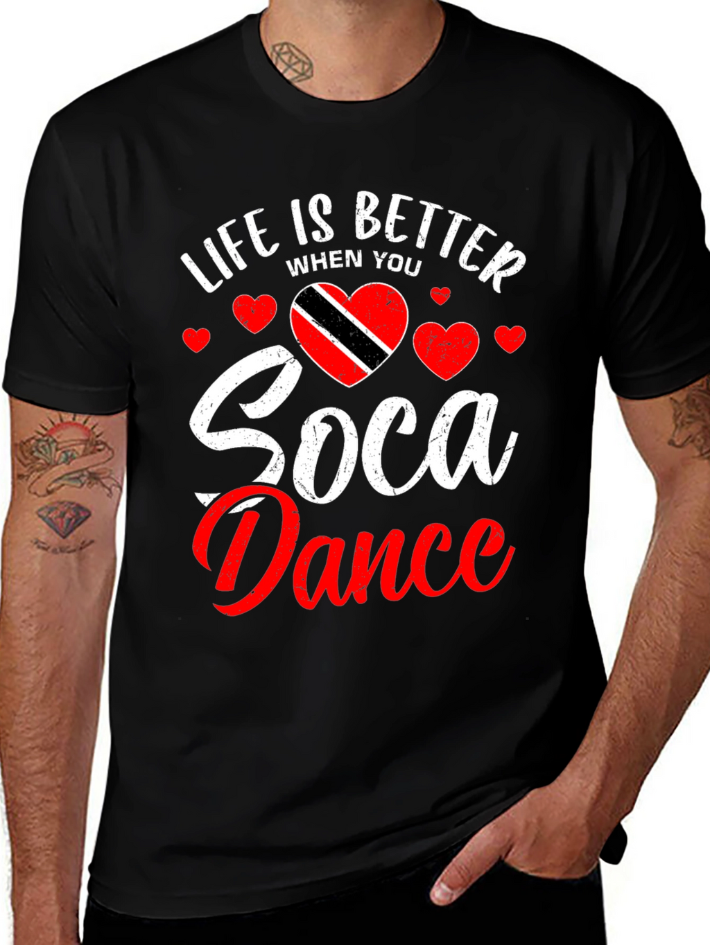 Life is Better Soca Dance Black T-Shirt