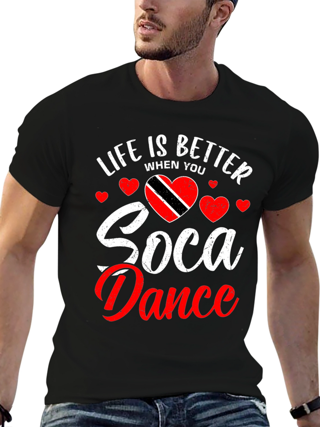 Life is Better Soca Dance Black T-Shirt