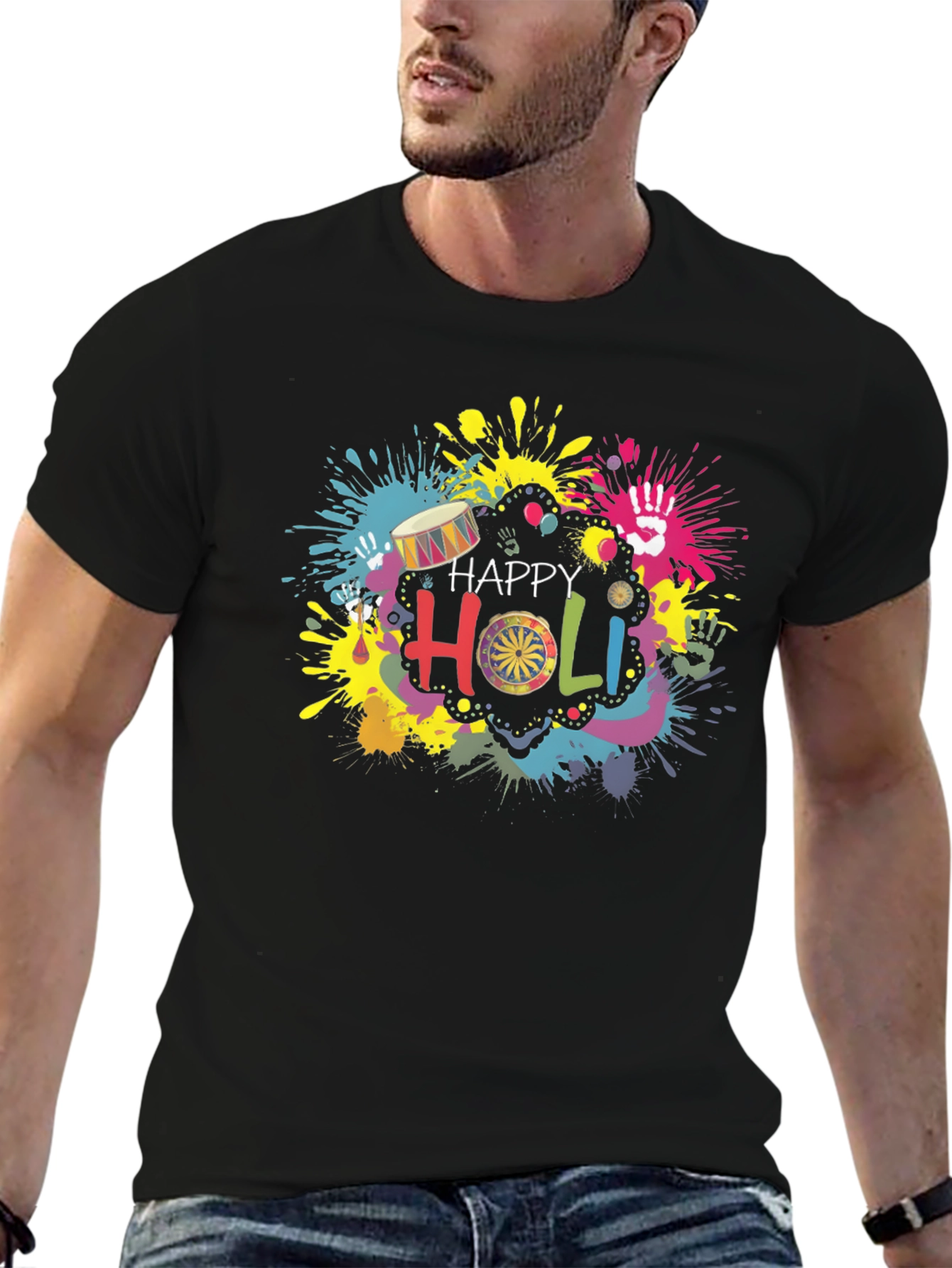 Happy Holi Colorful Graphic Tee