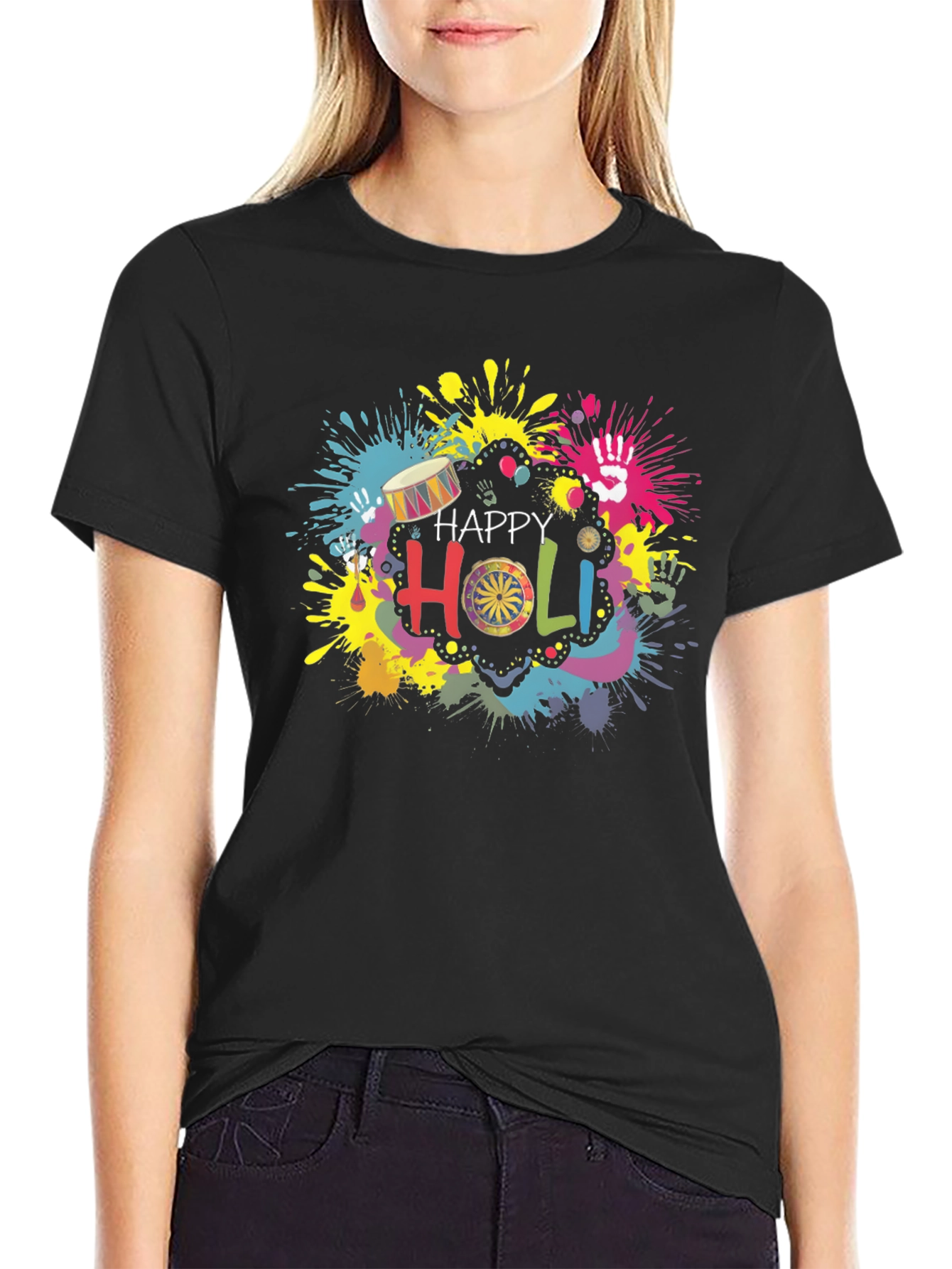 Happy Holi Colorful Graphic Tee