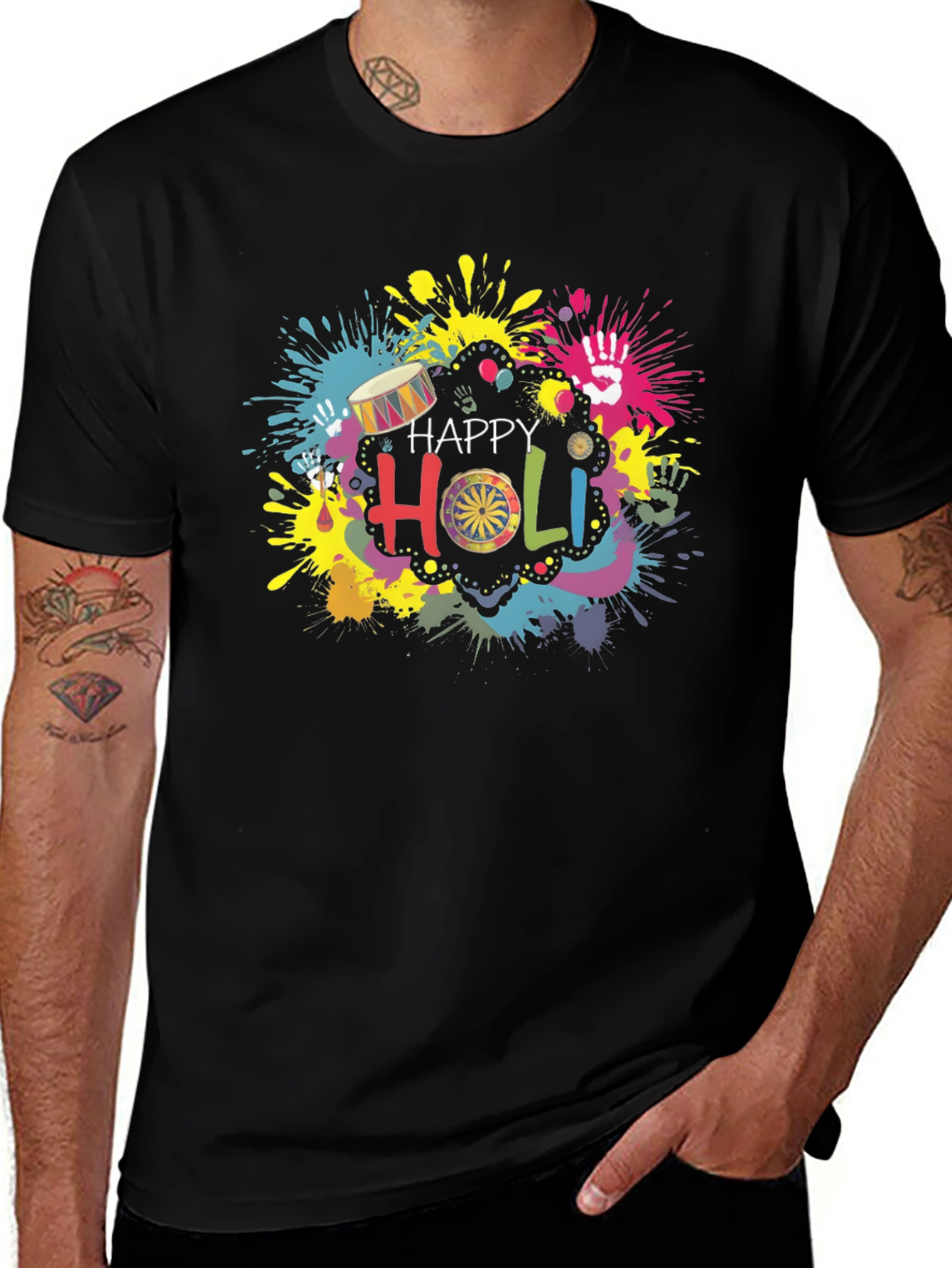 Happy Holi Colorful Graphic Tee