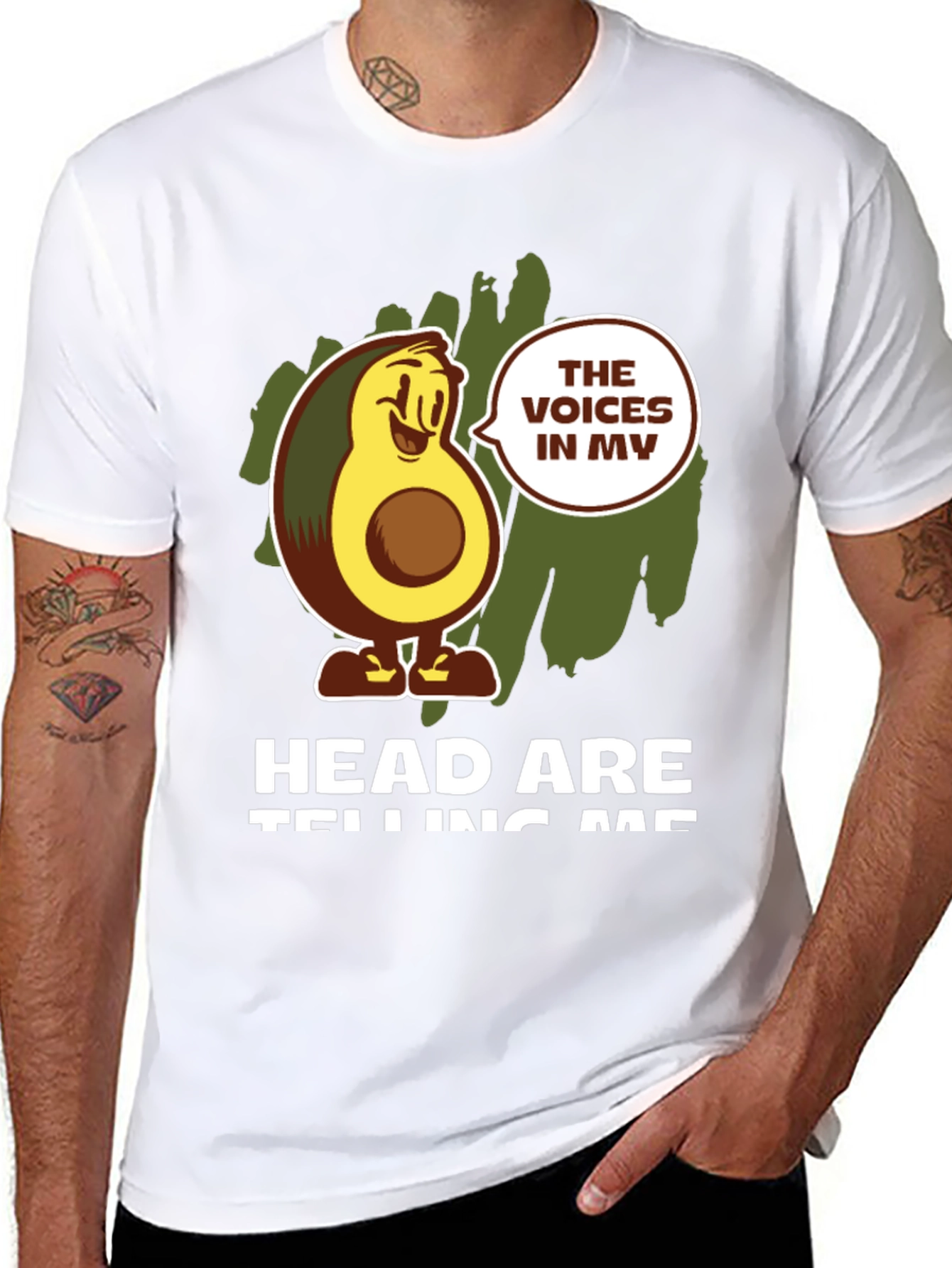 Avocado Voices Graphic T-Shirt