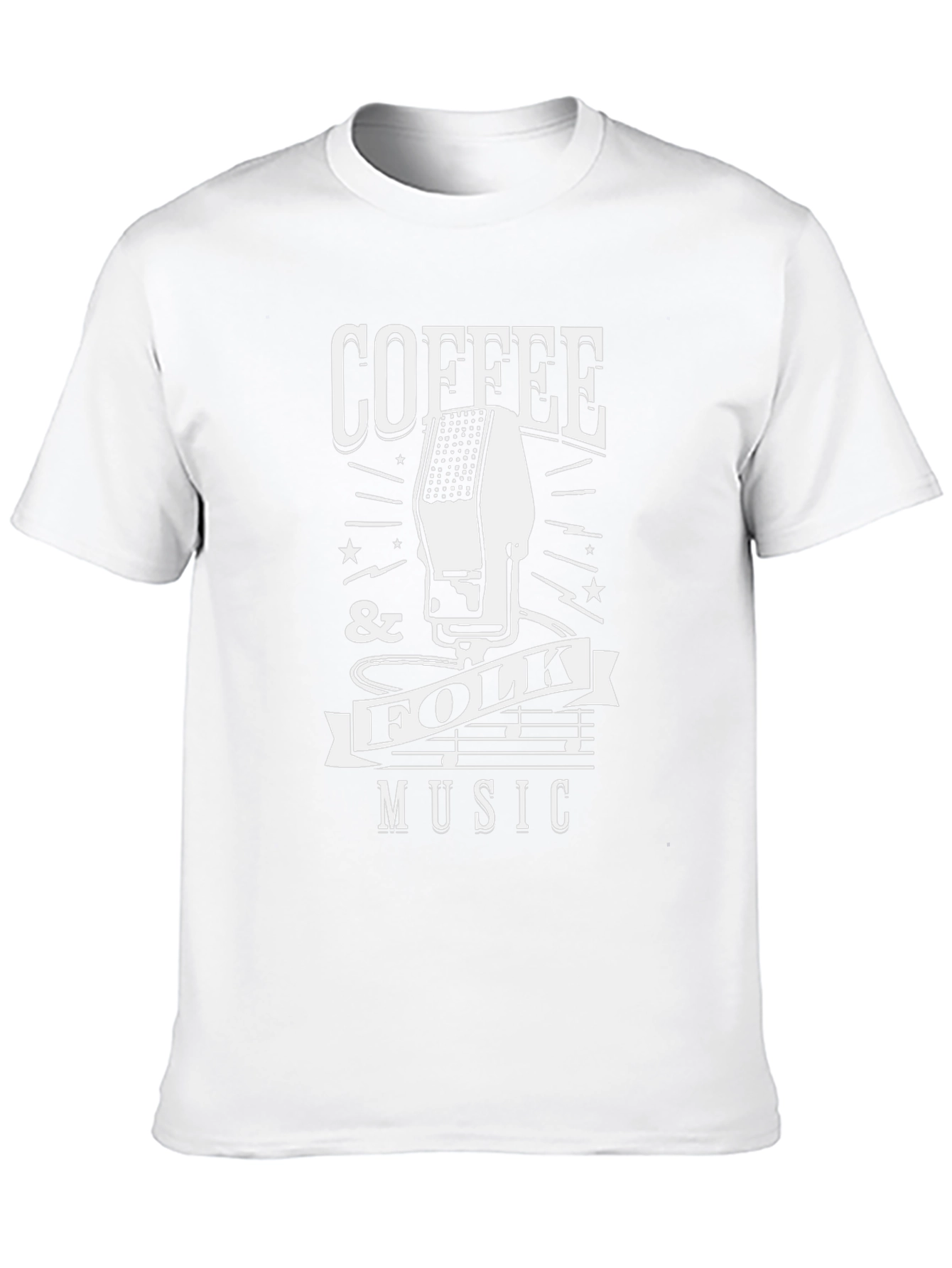 Coffee & Folk Music Graphic Tee - Black
