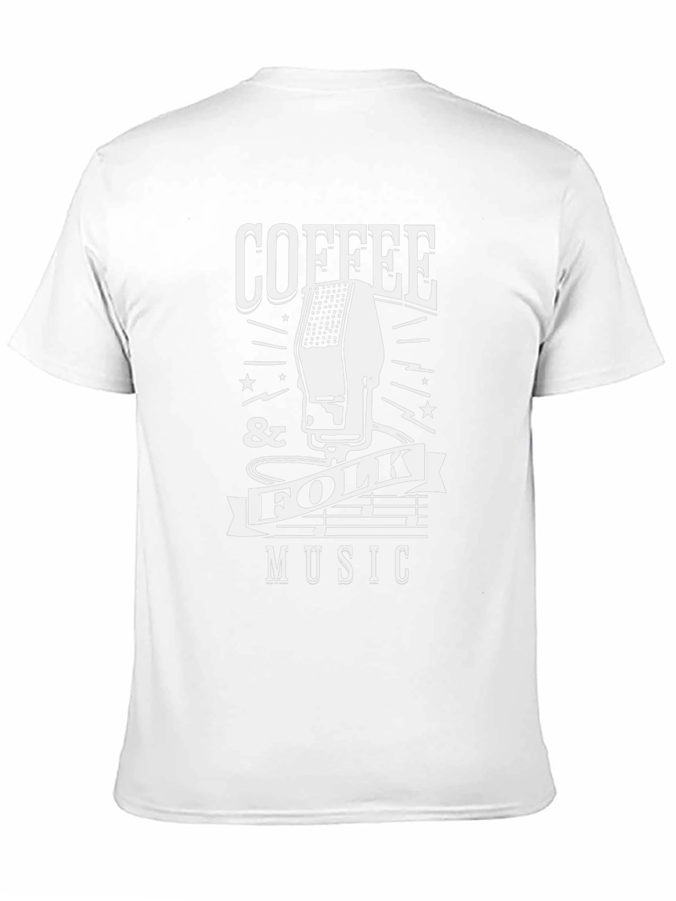 Coffee & Folk Music Graphic Tee - Black