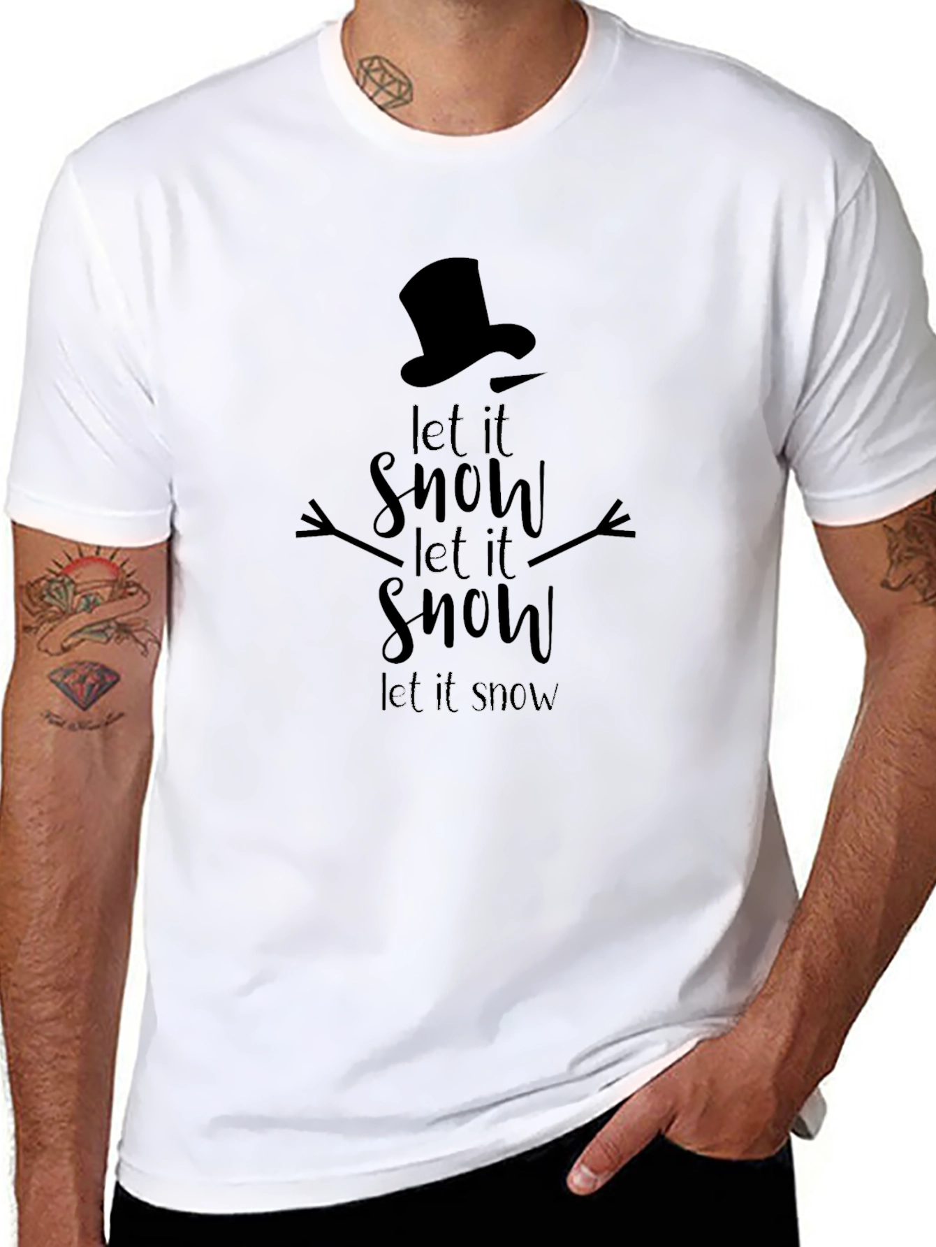 Let it Snow Graphic Tee - Holiday Themed Shirt