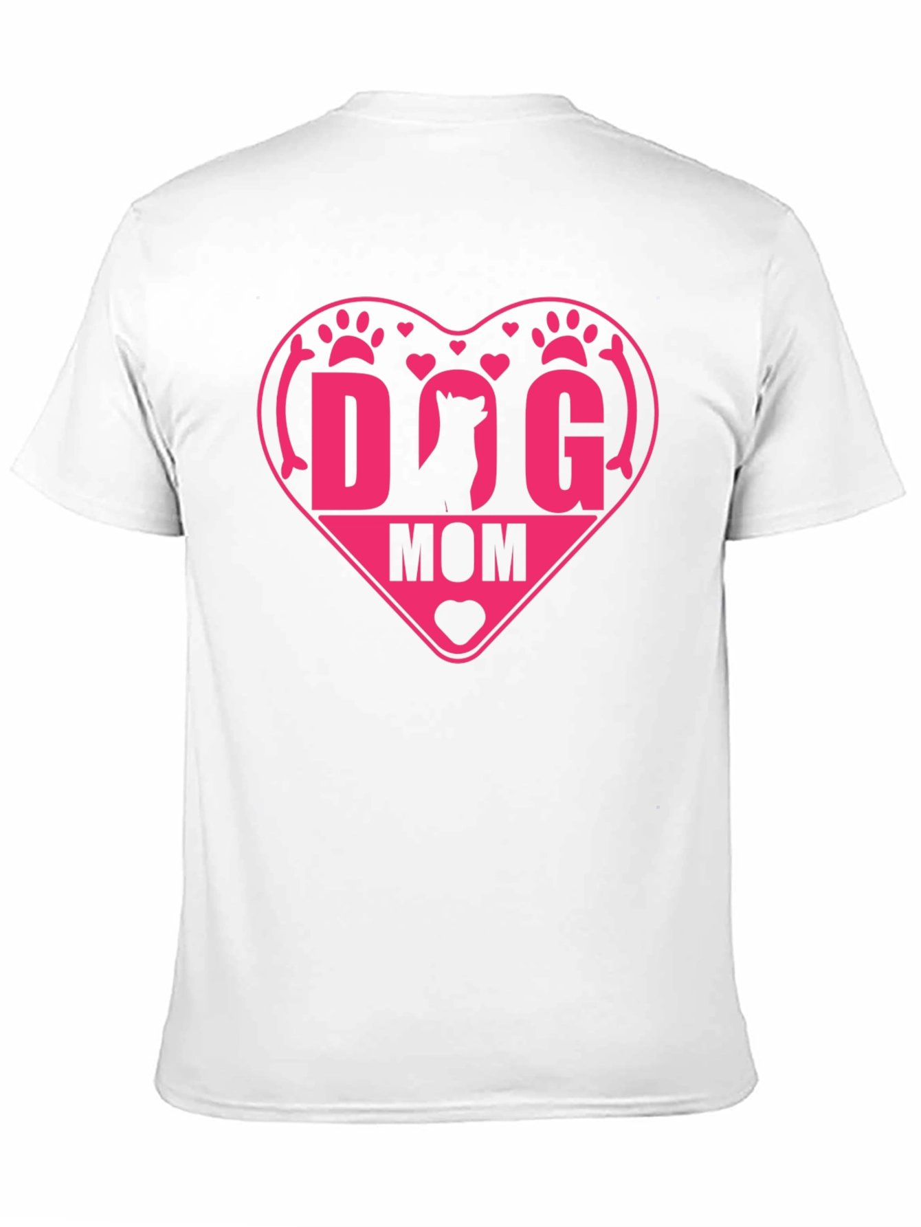 Dog Mom Heart T-Shirt - Black