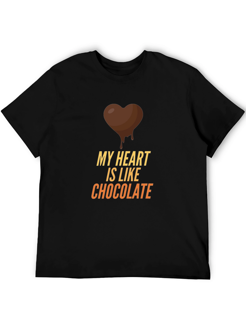 My Heart is Like Chocolate Black T-Shirt