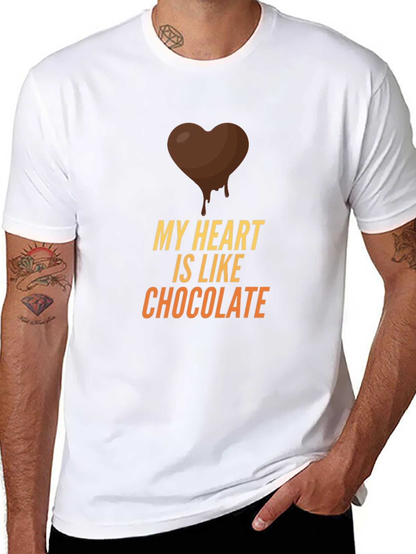 My Heart is Like Chocolate Black T-Shirt