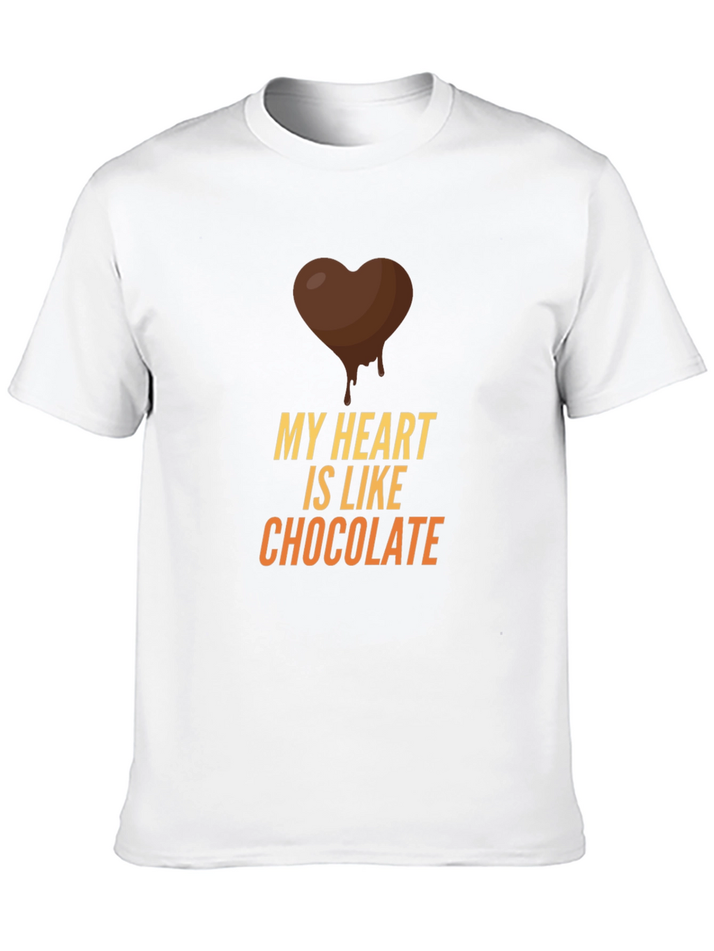 My Heart is Like Chocolate Black T-Shirt