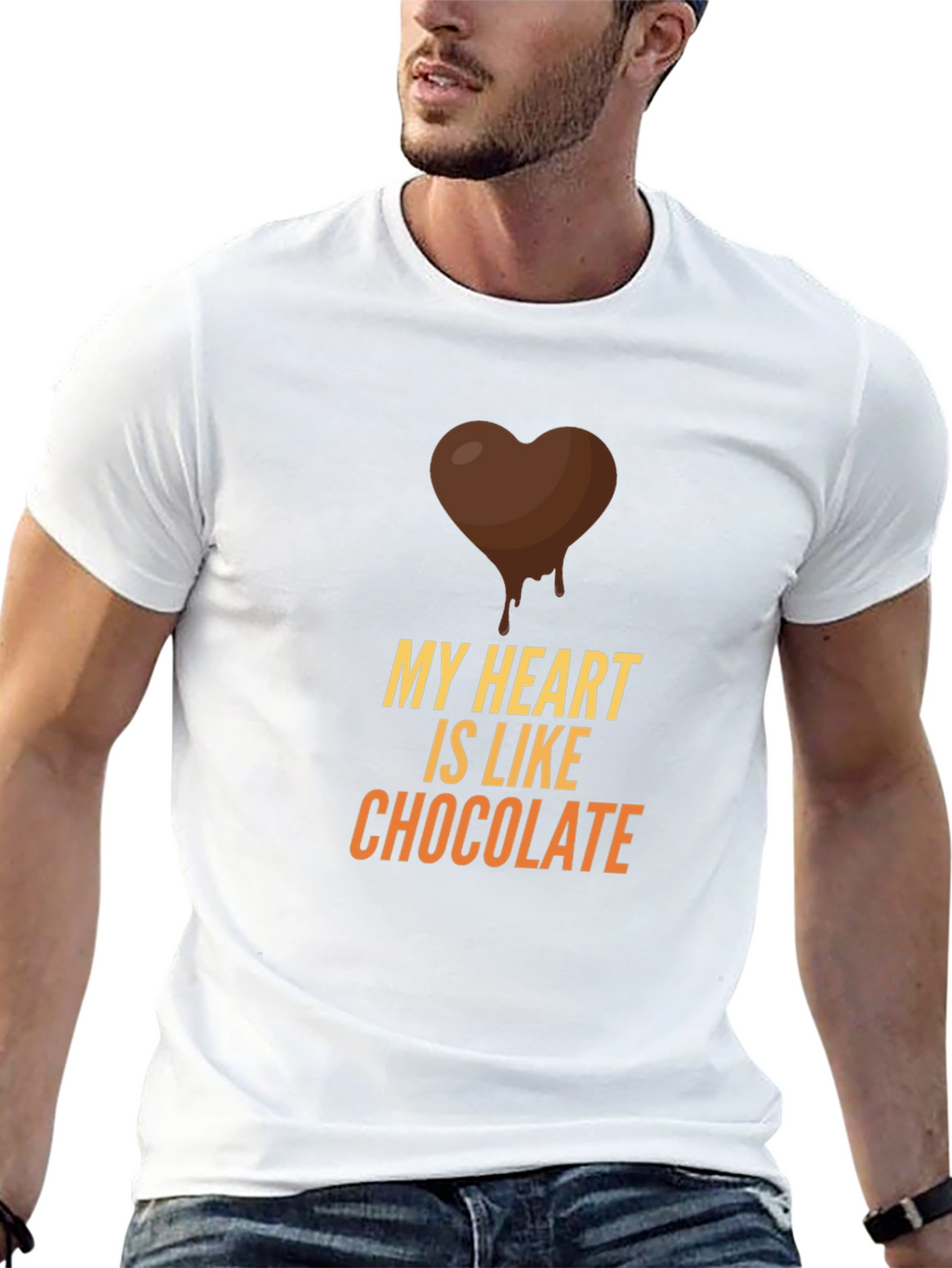 My Heart is Like Chocolate Black T-Shirt