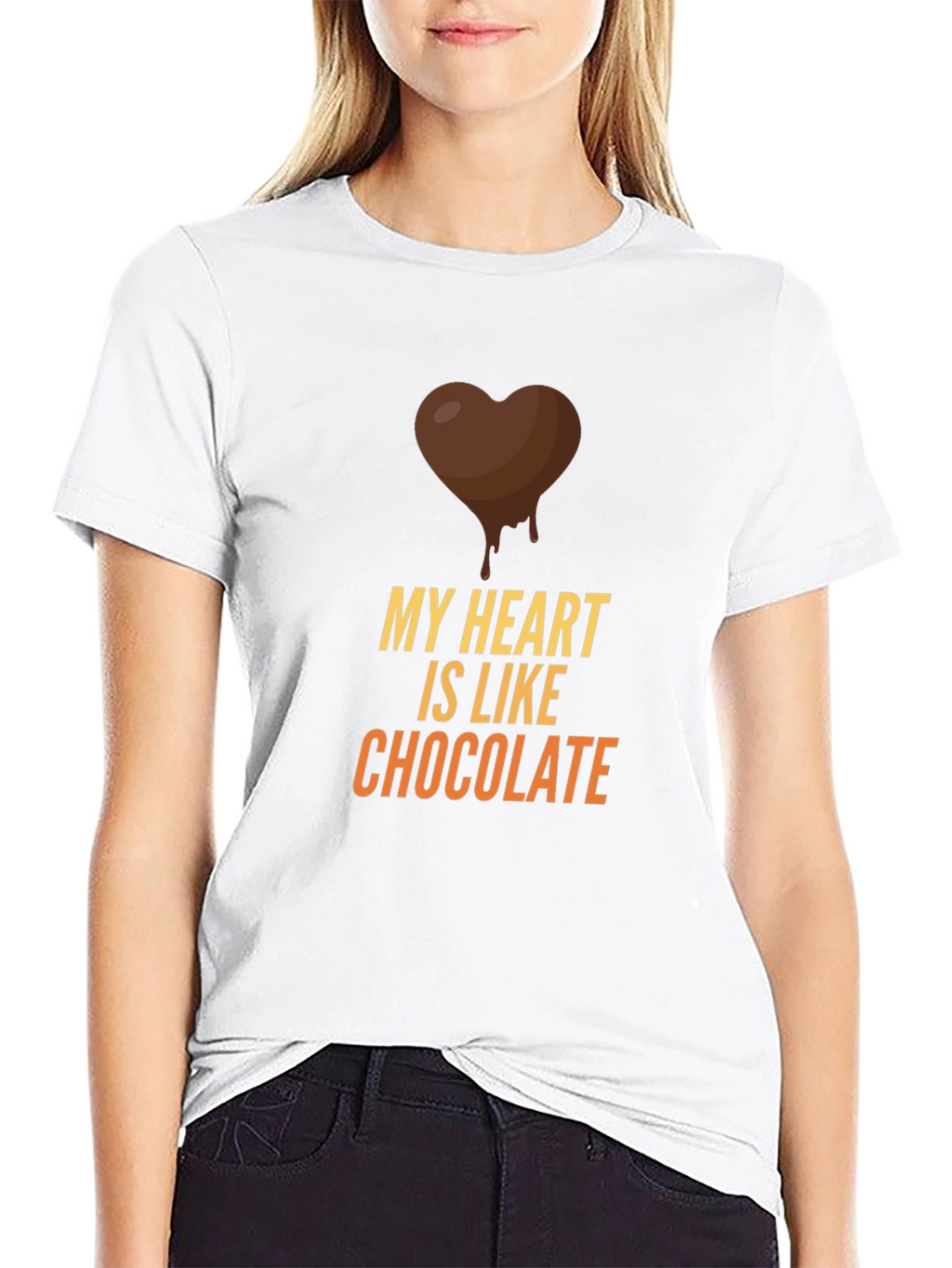 My Heart is Like Chocolate Black T-Shirt