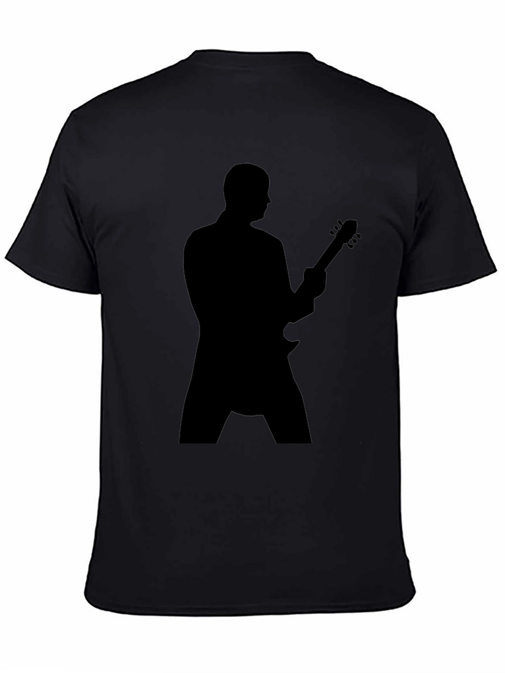 Guitarist Silhouette Graphic Tee - Black T-Shirt