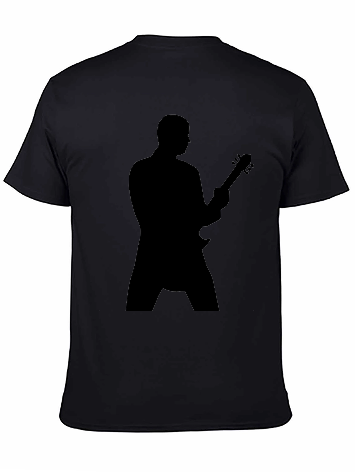 Guitarist Silhouette Graphic Tee - Black T-Shirt